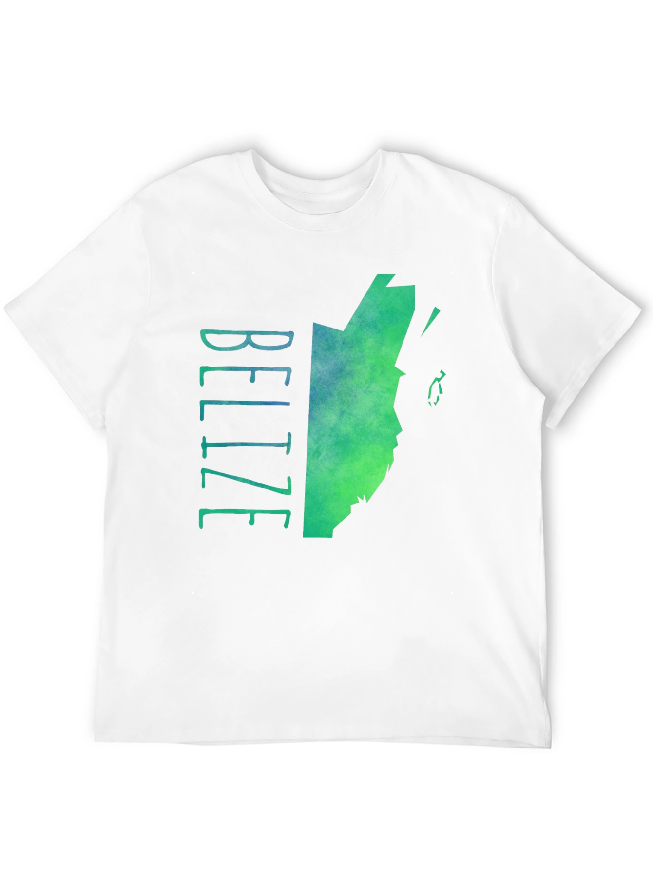 Belize Map Graphic Tee - Black Cotton Blend T-Shirt