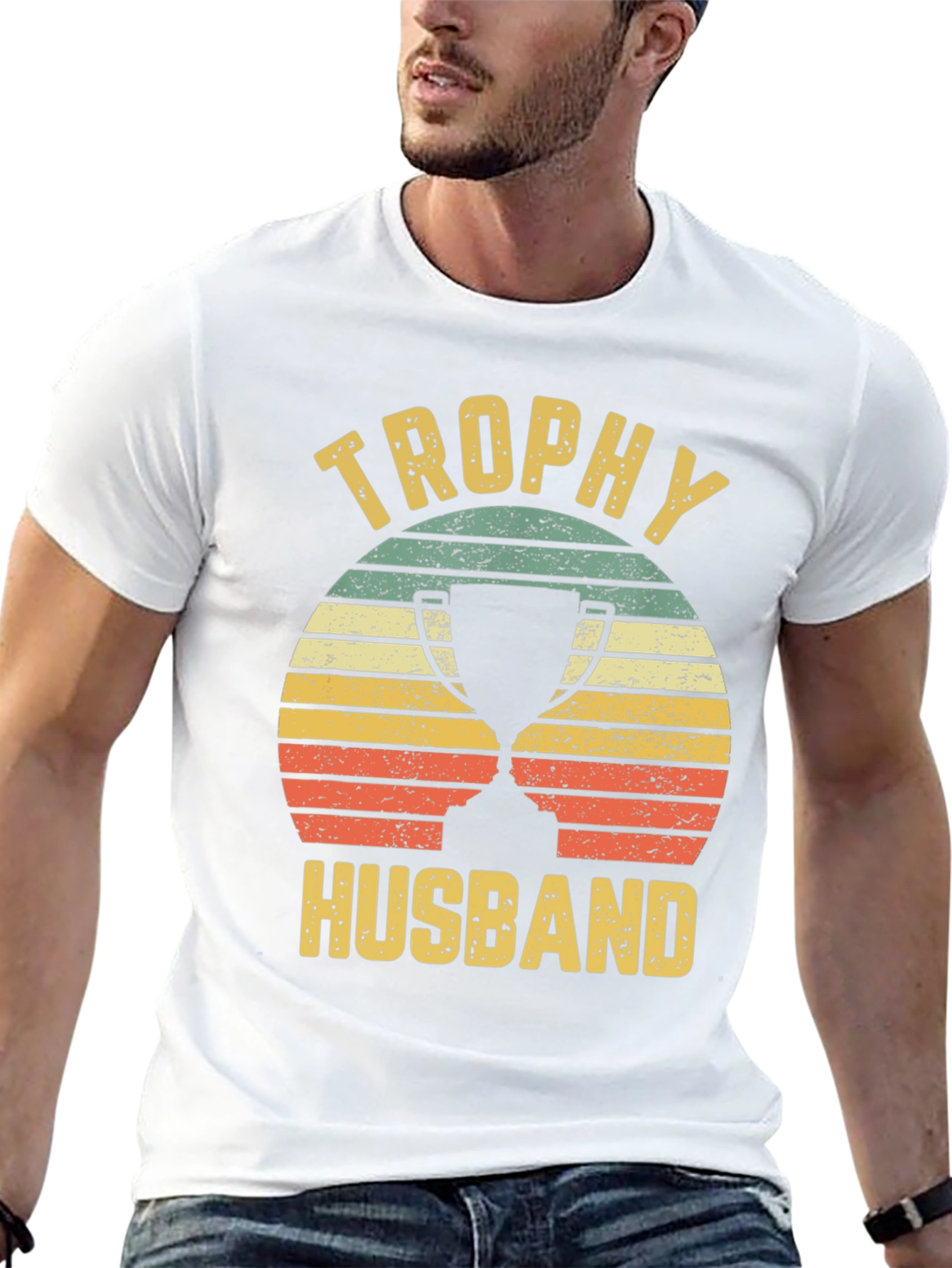 Trophy Husband Graphic Tee - Retro Style