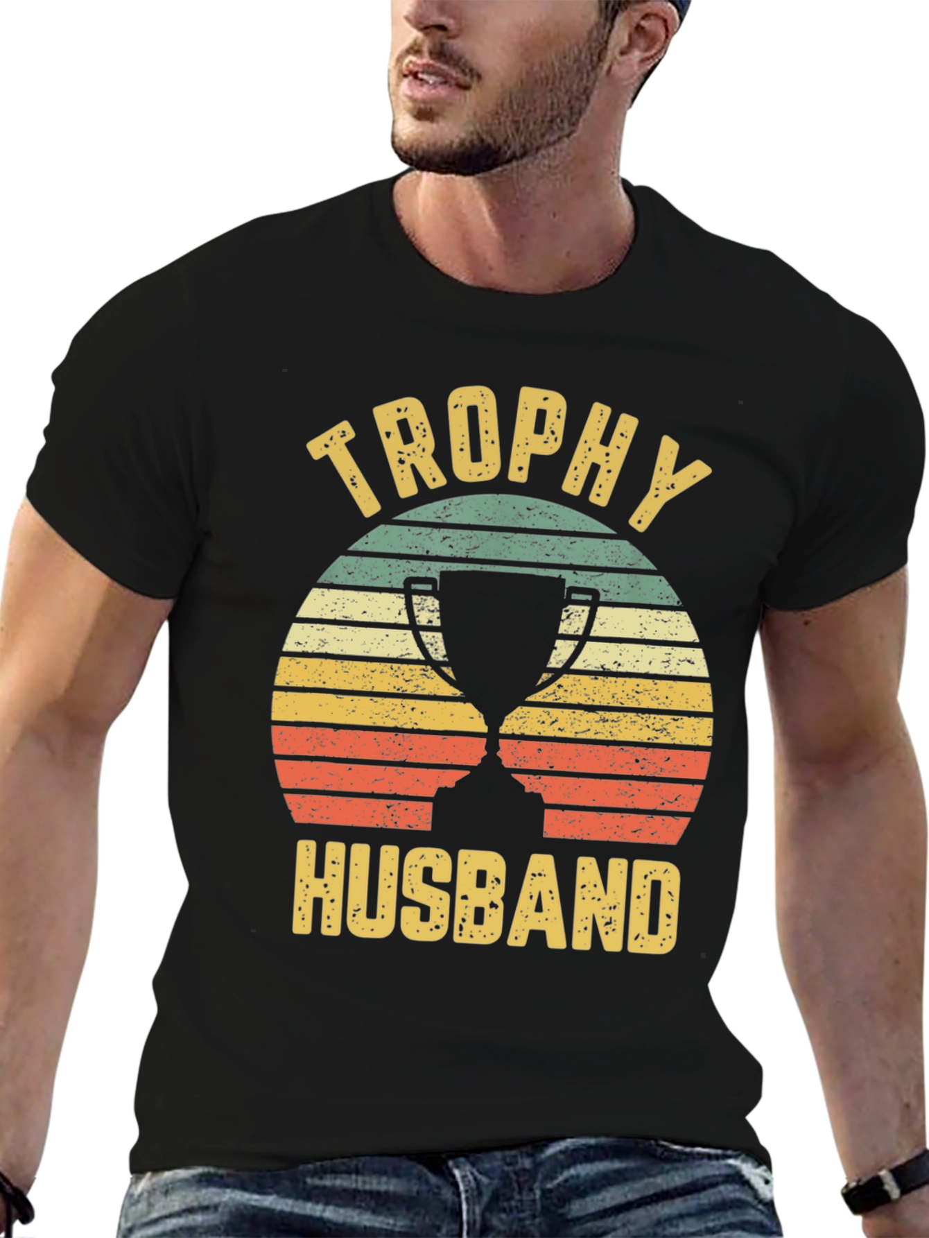 Trophy Husband Graphic Tee - Retro Style