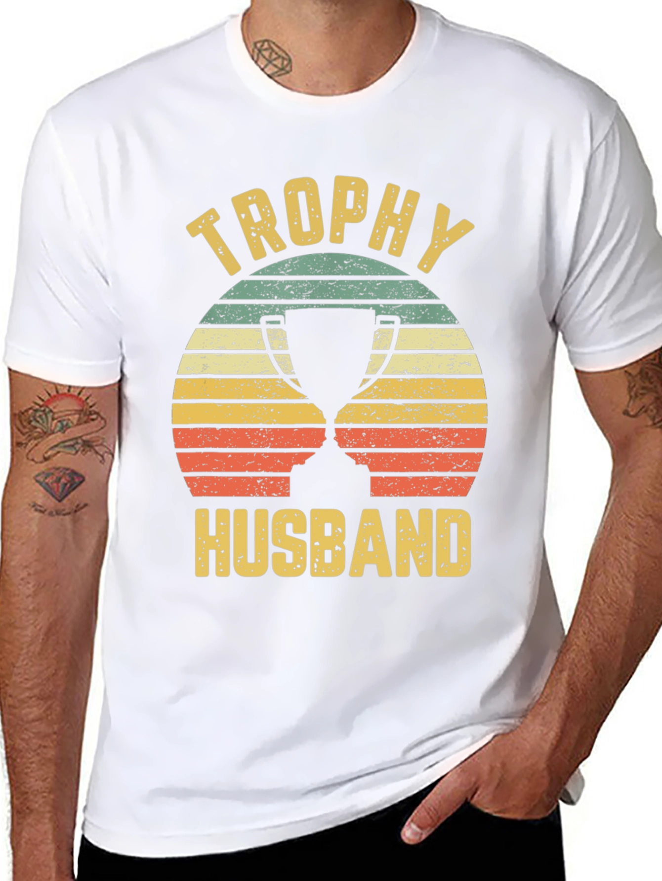 Trophy Husband Graphic Tee - Retro Style