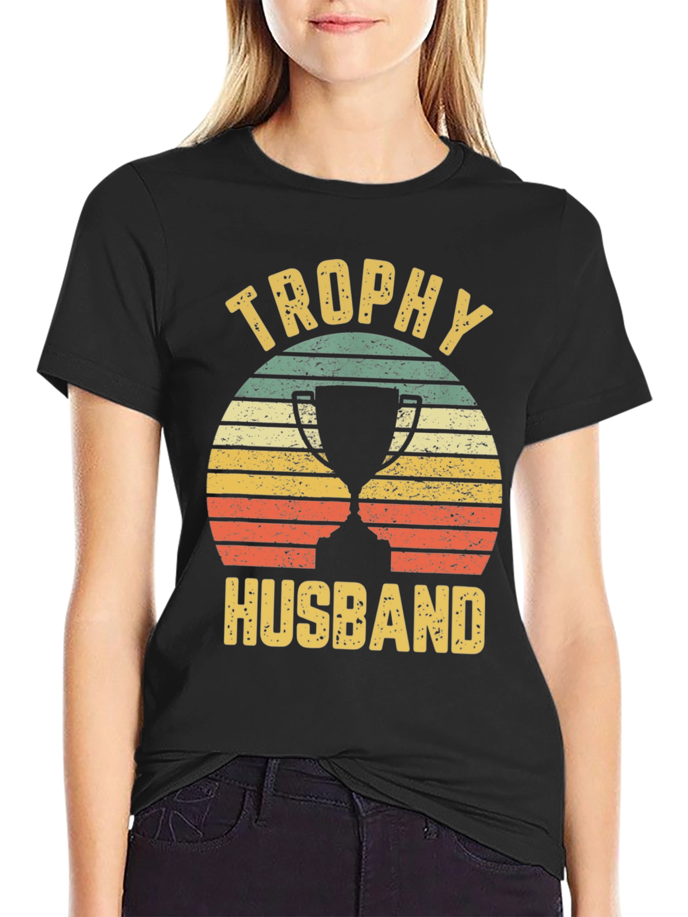 Trophy Husband Graphic Tee - Retro Style