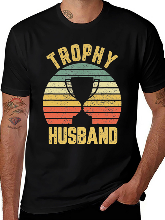 Trophy Husband Graphic Tee - Retro Style