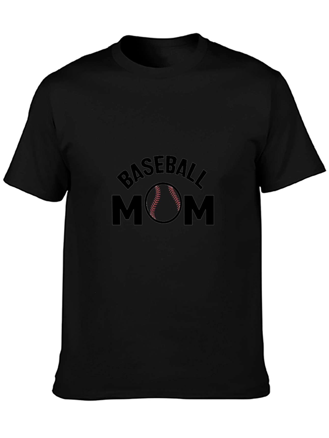 Baseball Mom Graphic Tee - Black