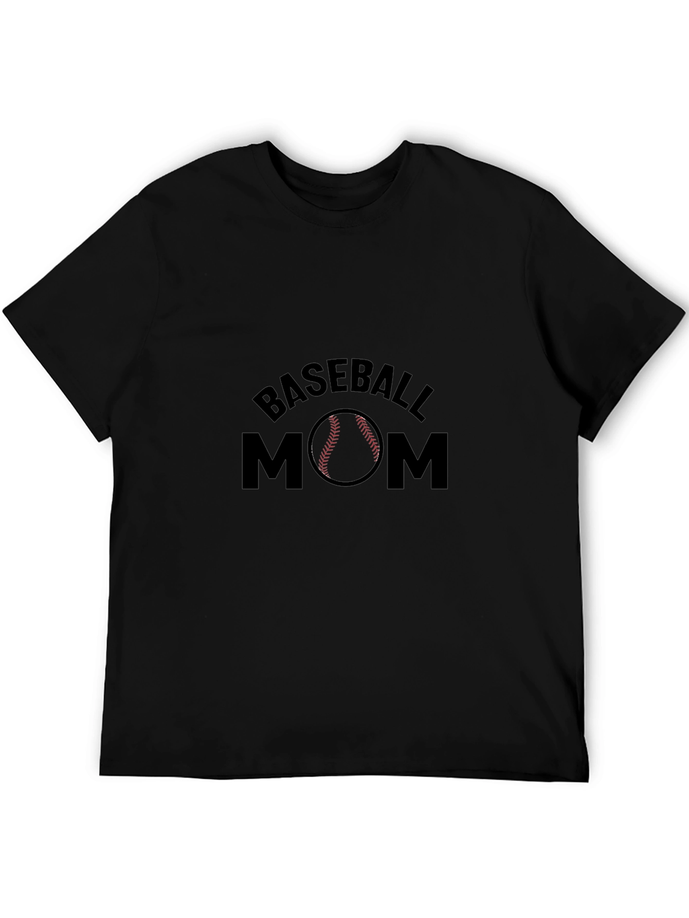 Baseball Mom Graphic Tee - Black