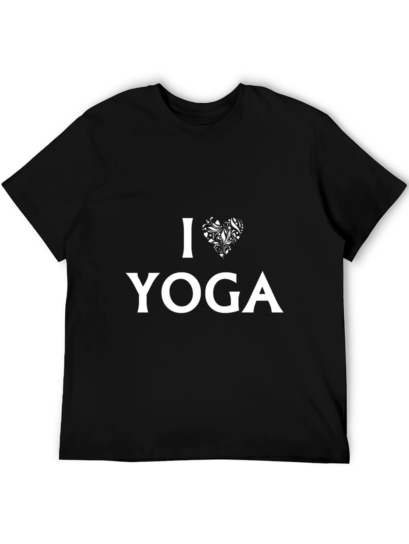 I Heart Yoga Black Graphic Tee Shirt