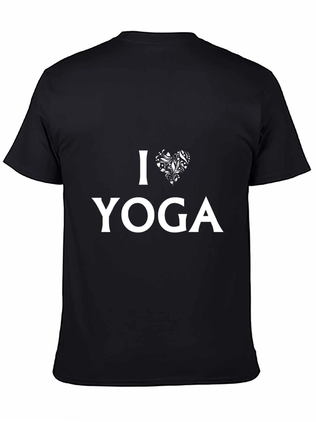 I Heart Yoga Black Graphic Tee Shirt
