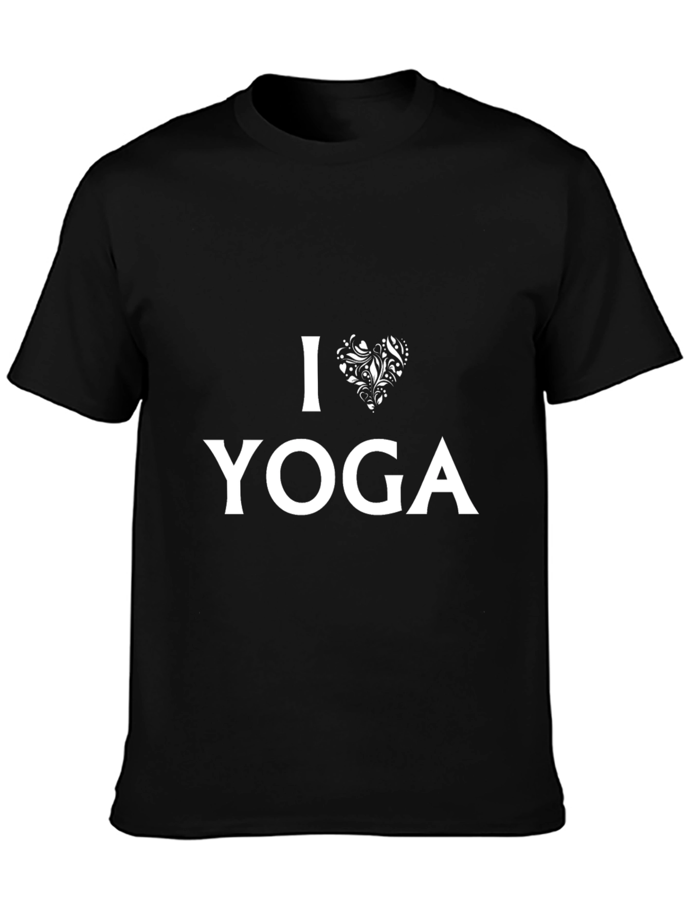 I Heart Yoga Black Graphic Tee Shirt