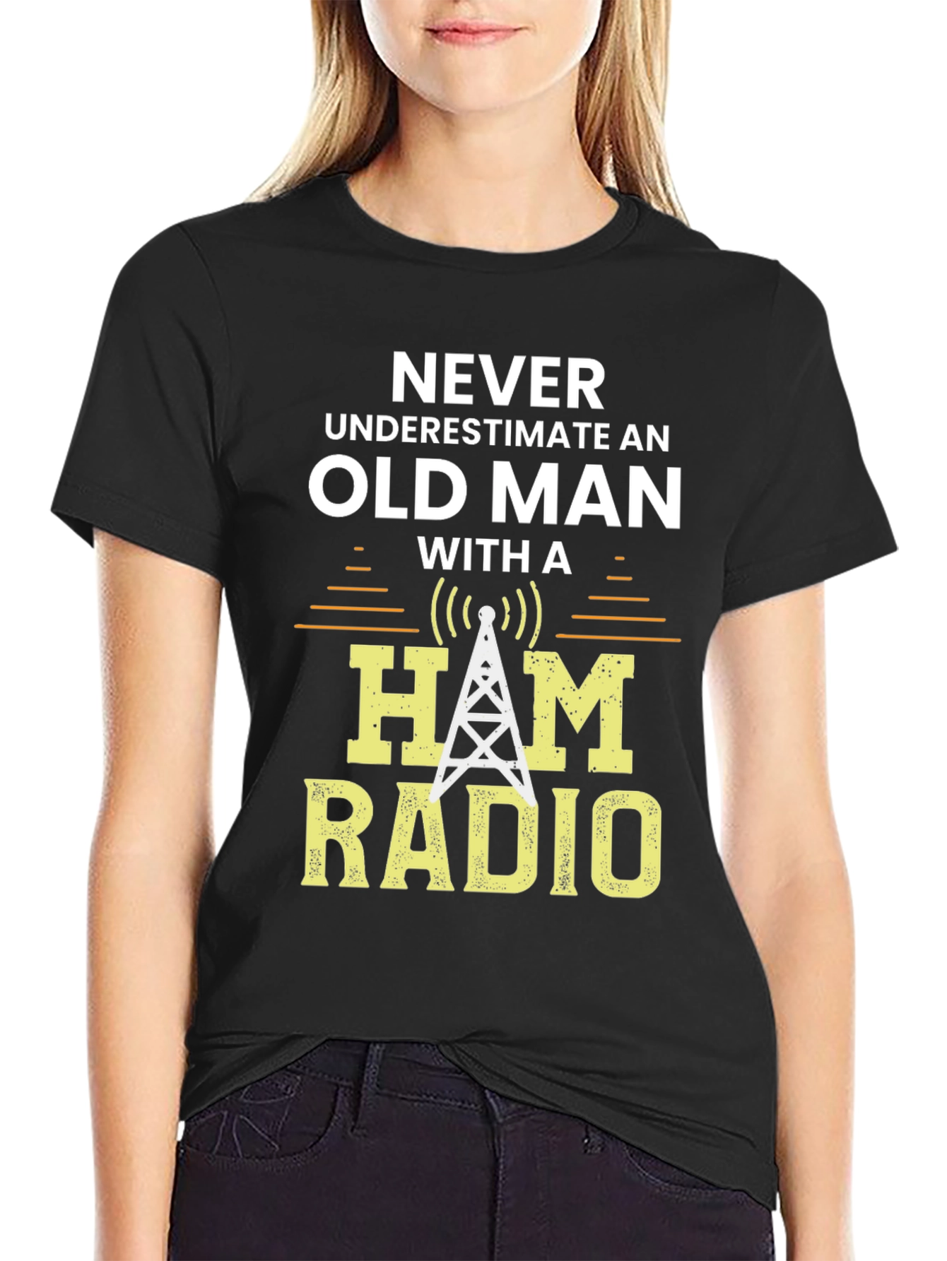 Ham Radio Old Man Graphic T-Shirt