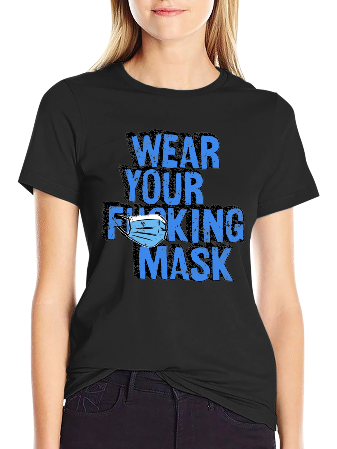 Wear Your Mask Graphic Tee - Black