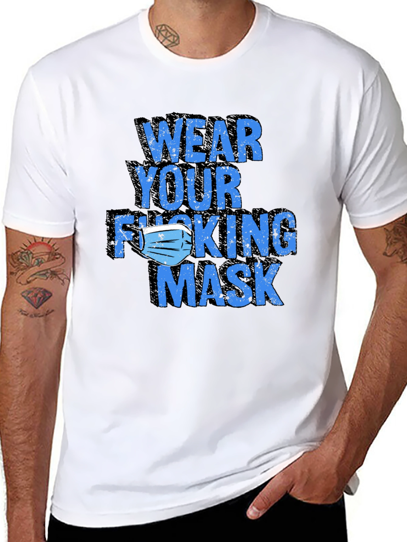 Wear Your Mask Graphic Tee - Black