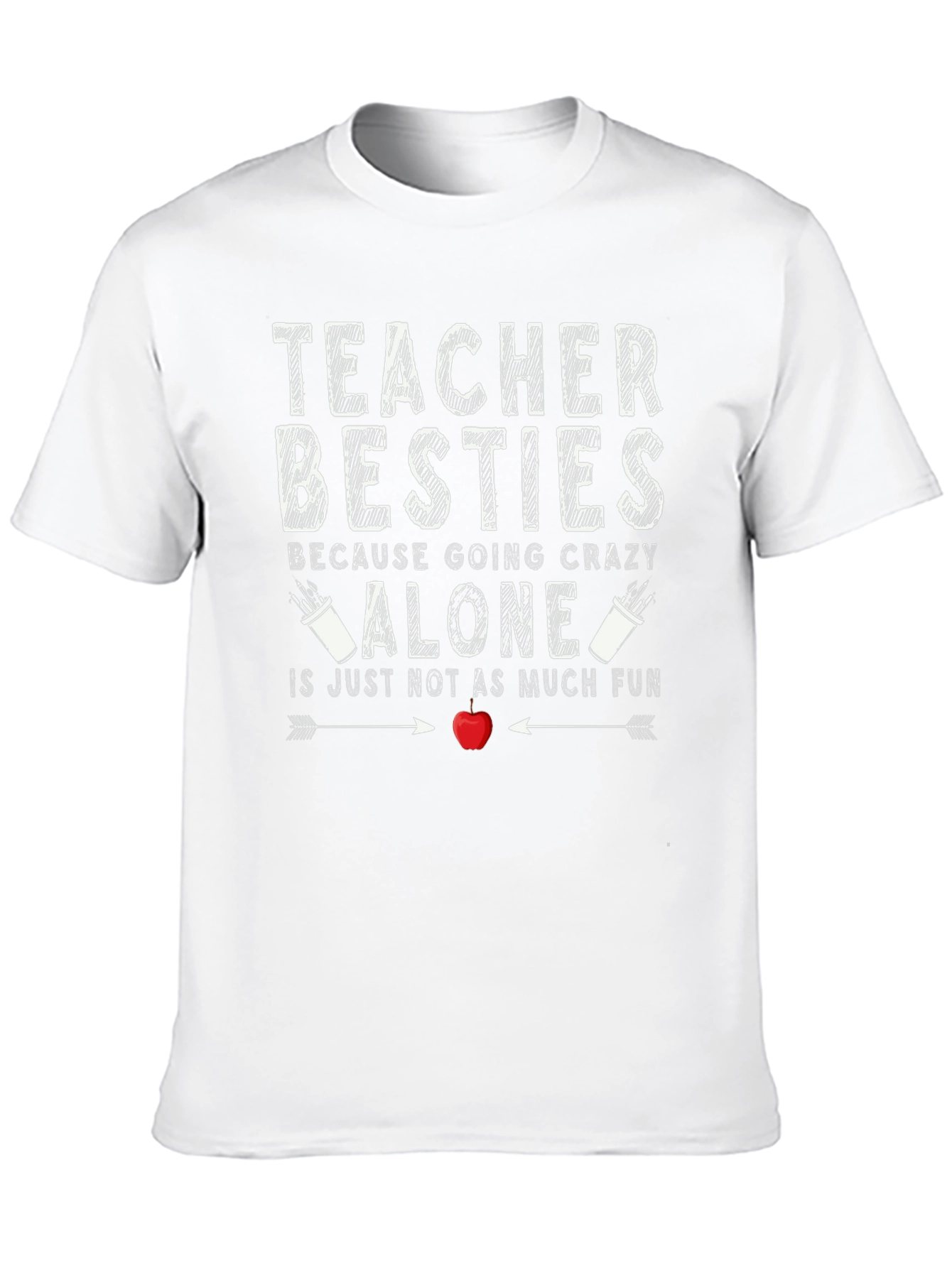 Teacher Besties Graphic T-Shirt - Black