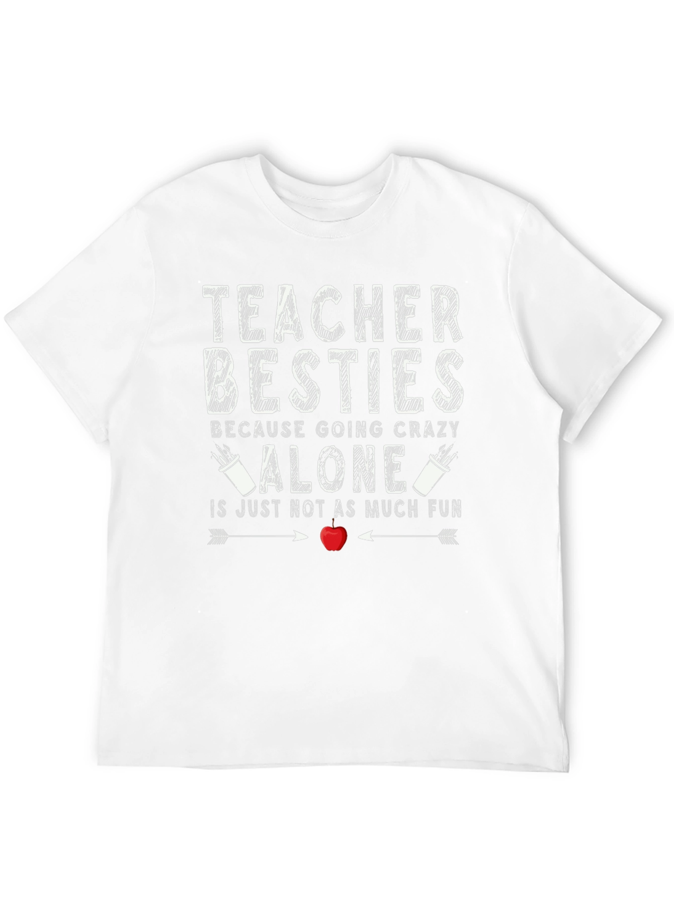 Teacher Besties Graphic T-Shirt - Black