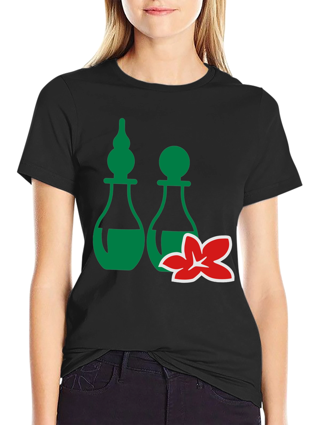 Spa Bottles & Flower Graphic Tee