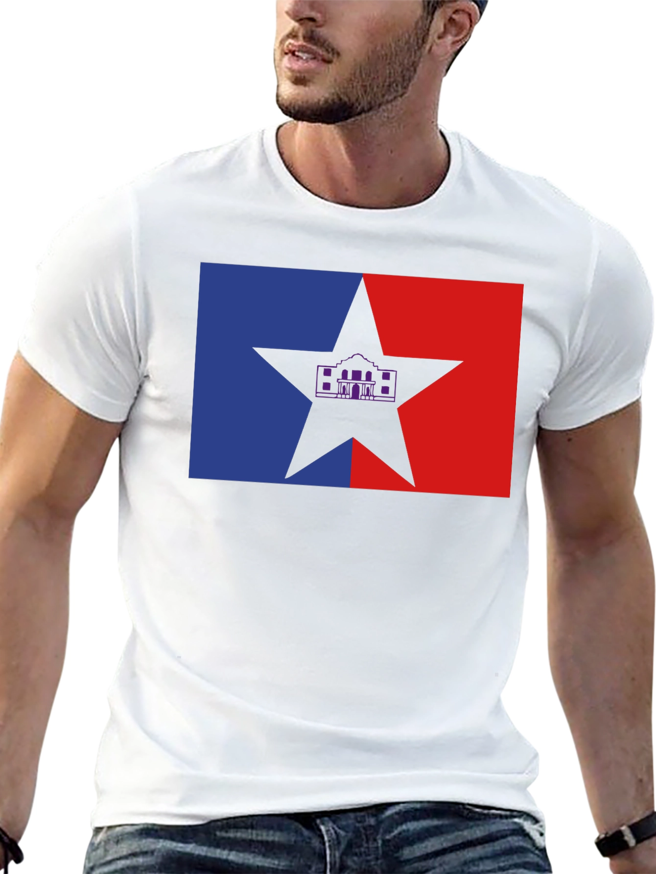 Texas Star Alamo T-Shirt - Black Cotton Tee