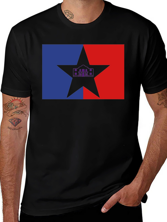 Texas Star Alamo T-Shirt - Black Cotton Tee