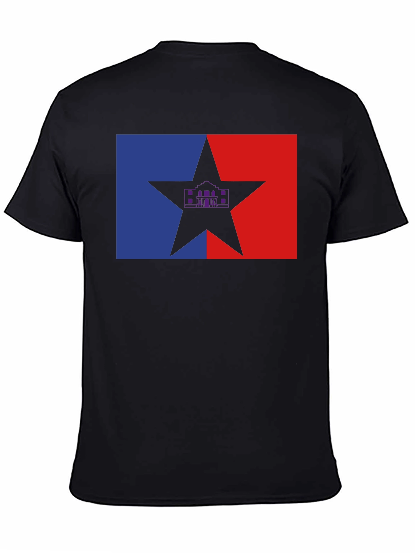 Texas Star Alamo T-Shirt - Black Cotton Tee
