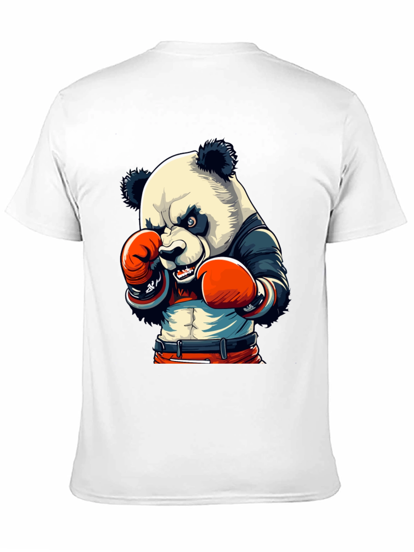 Panda Boxer Graphic Tee - Mens Black T-Shirt