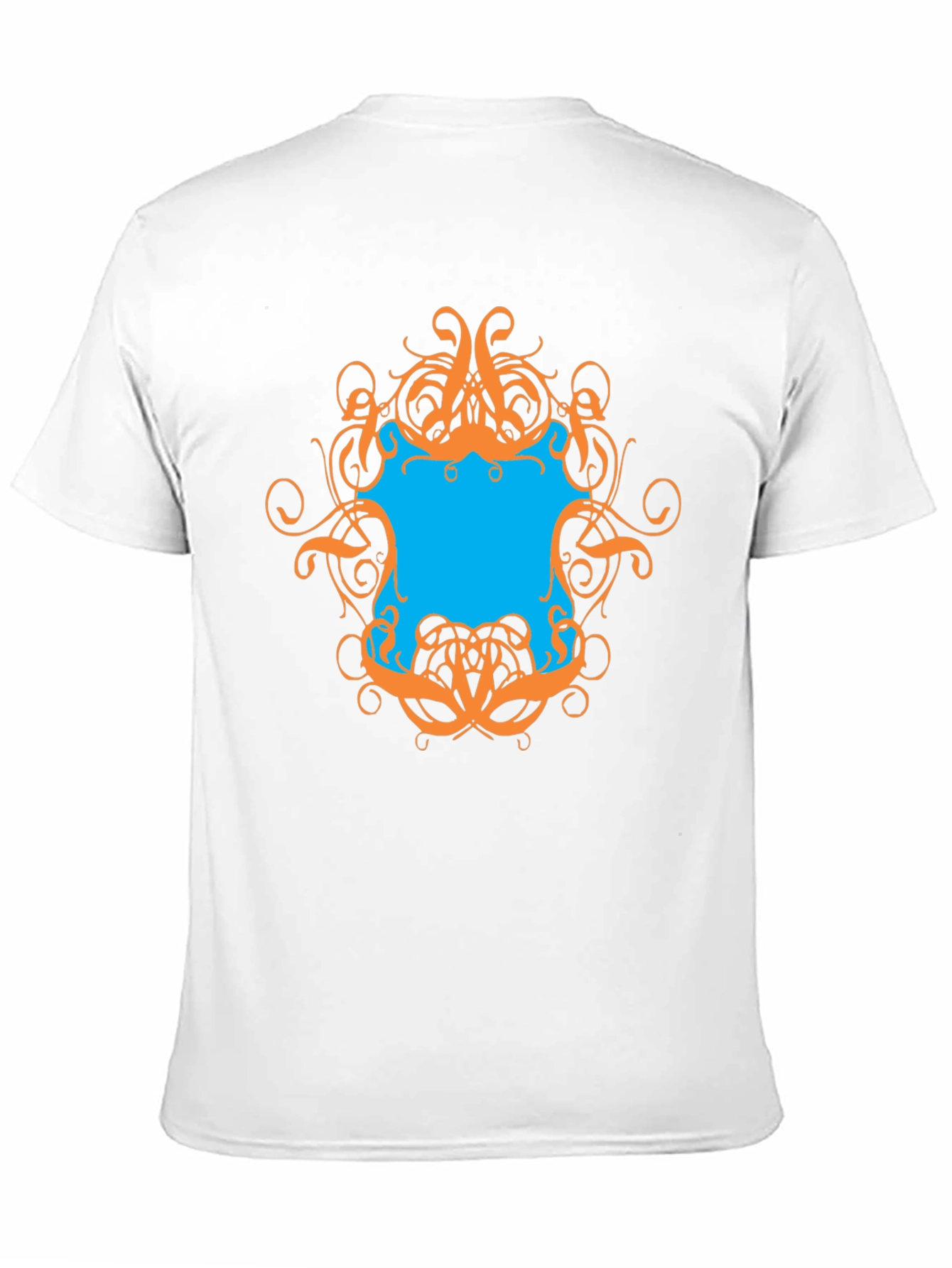 Graphic Tee - Black T-Shirt with Ornamental Design