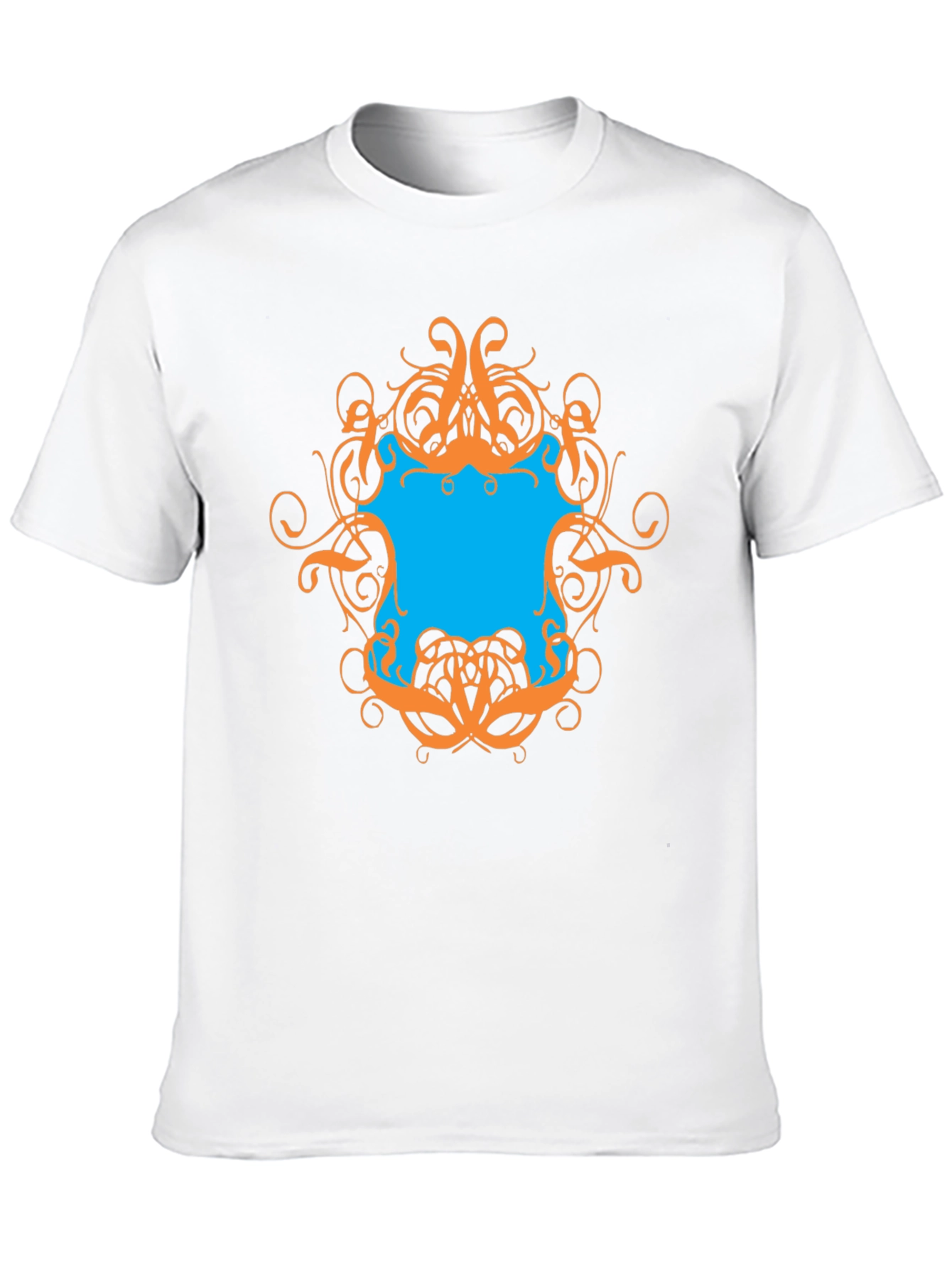 Graphic Tee - Black T-Shirt with Ornamental Design