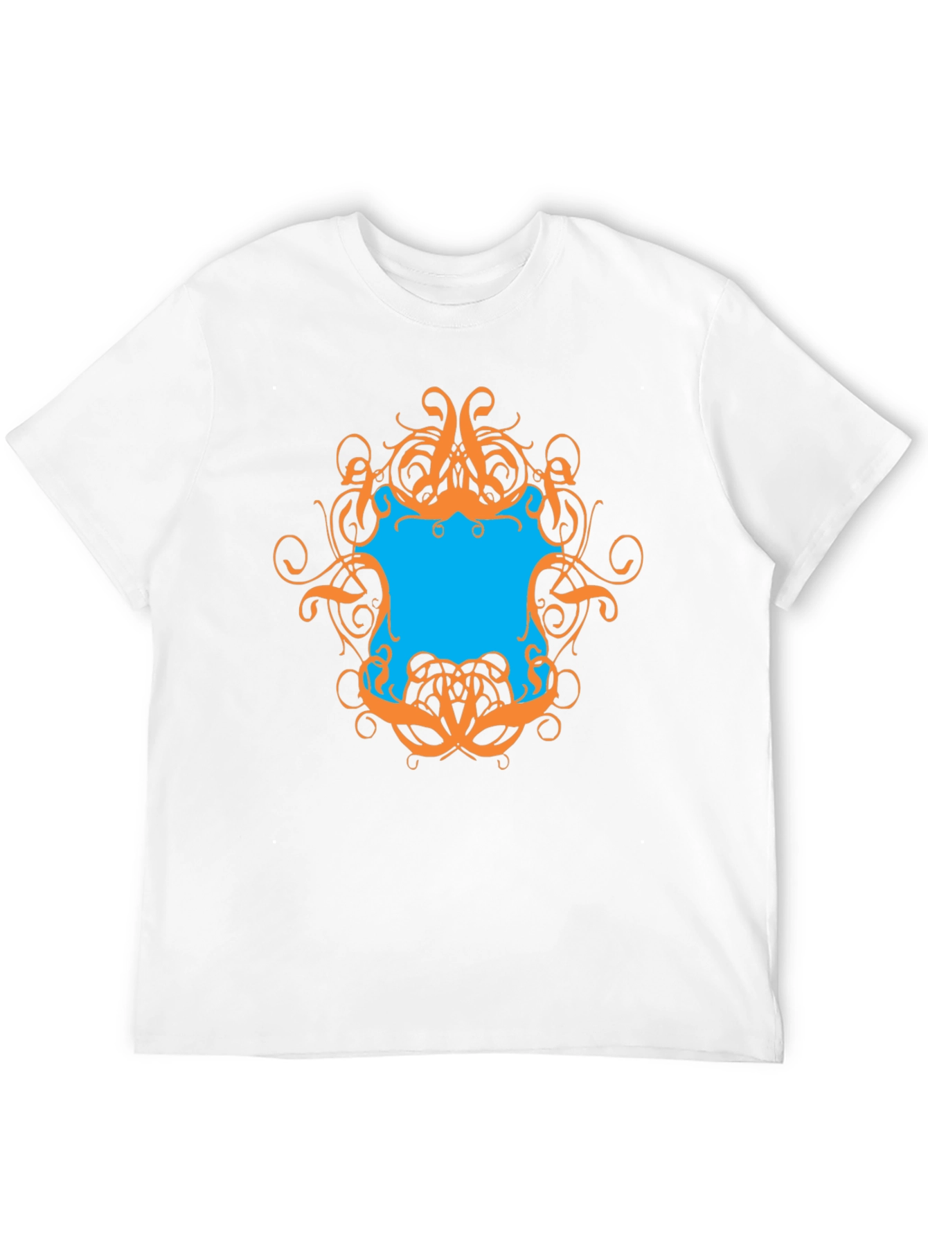 Graphic Tee - Black T-Shirt with Ornamental Design