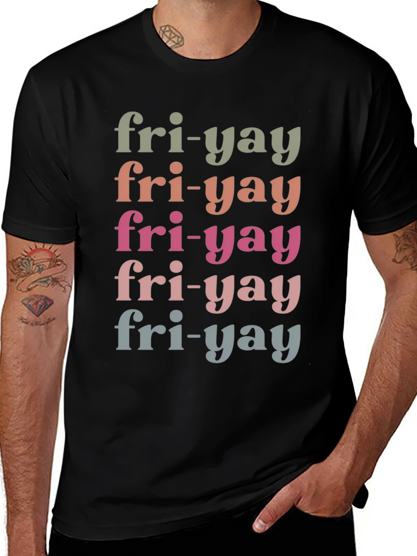Fri-yay Graphic Tee - Mens Black T-Shirt