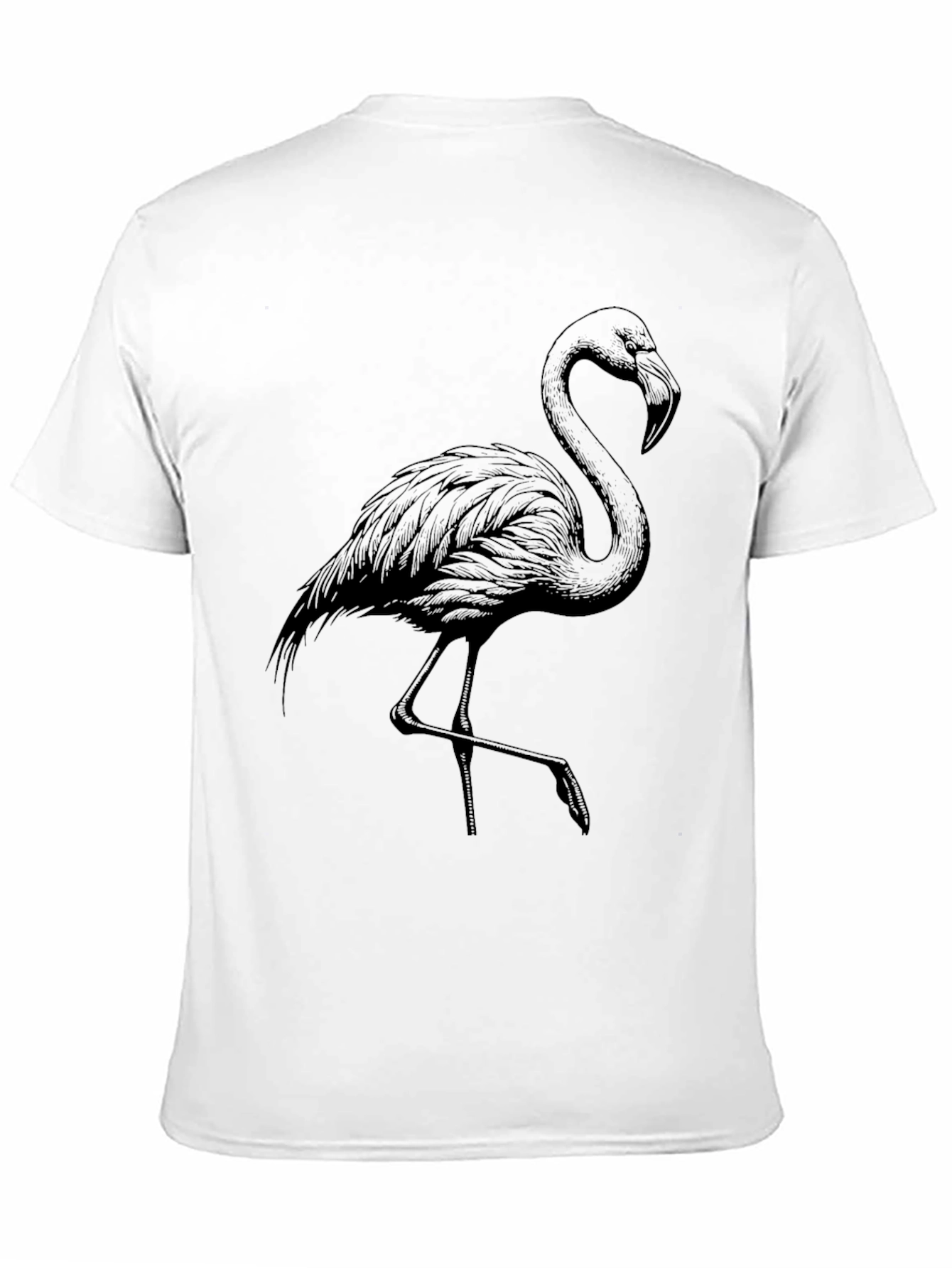 Mens Black Flamingo Graphic Tee