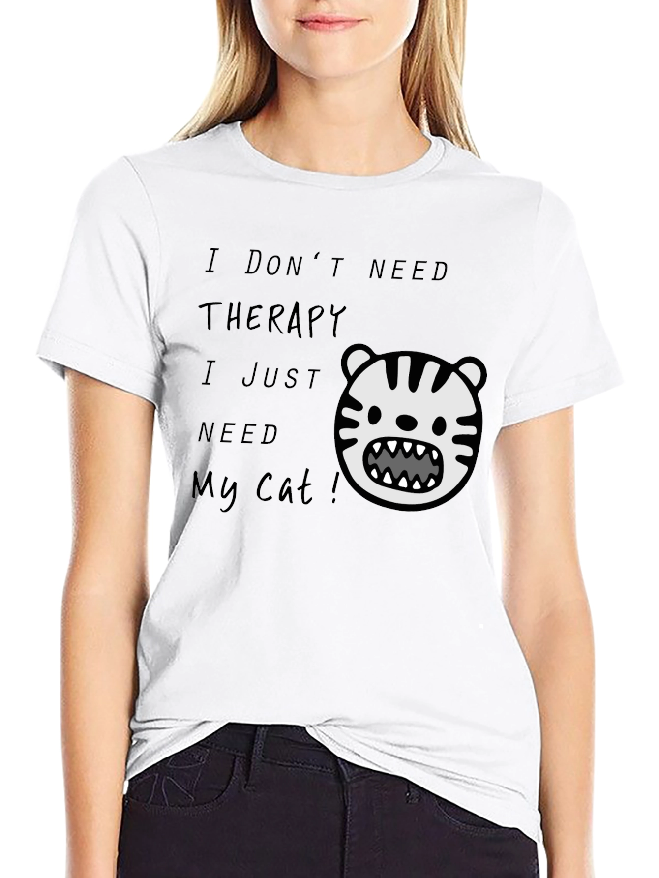 Therapy Cat T-Shirt - Unisex Cotton Tee