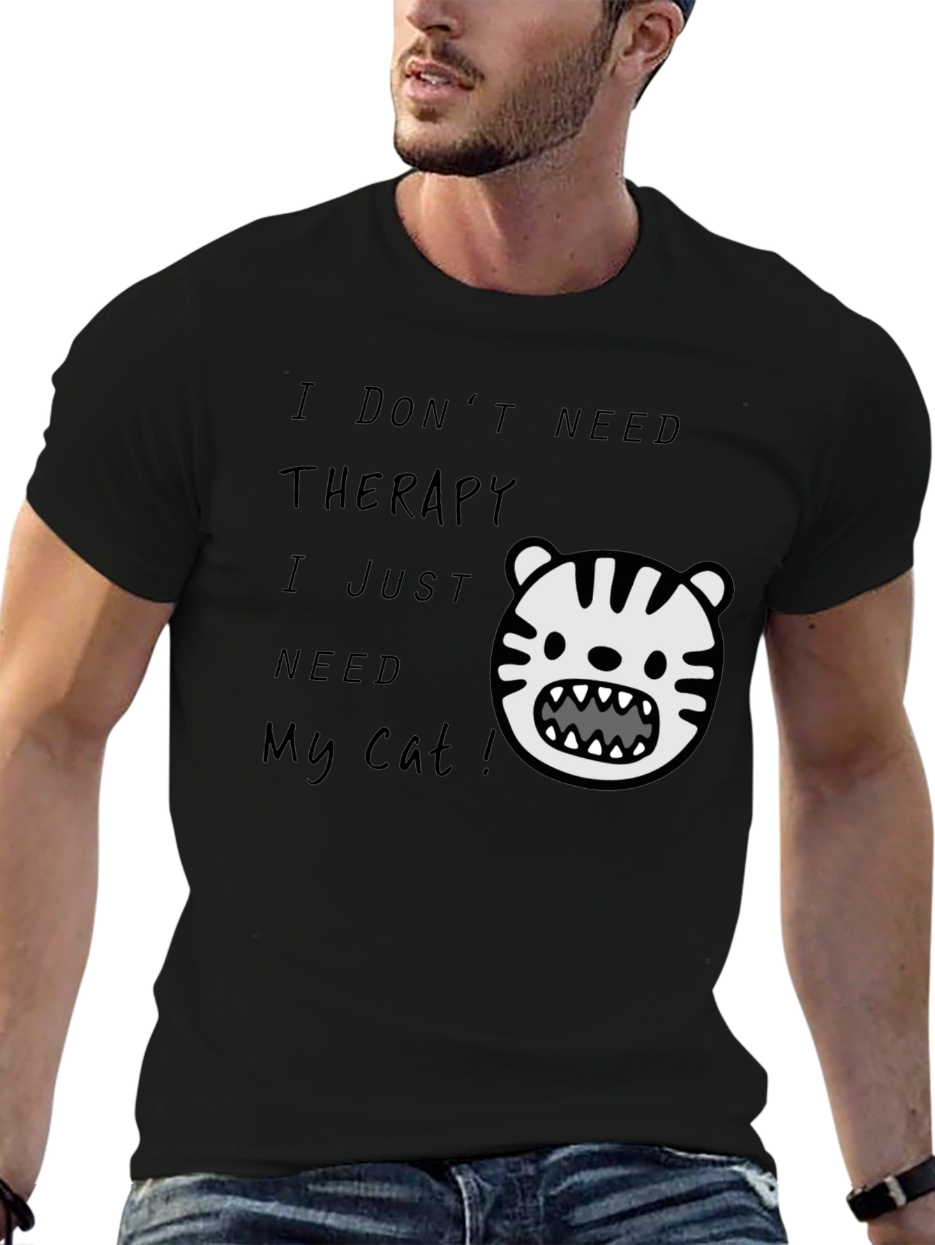 Therapy Cat T-Shirt - Unisex Cotton Tee
