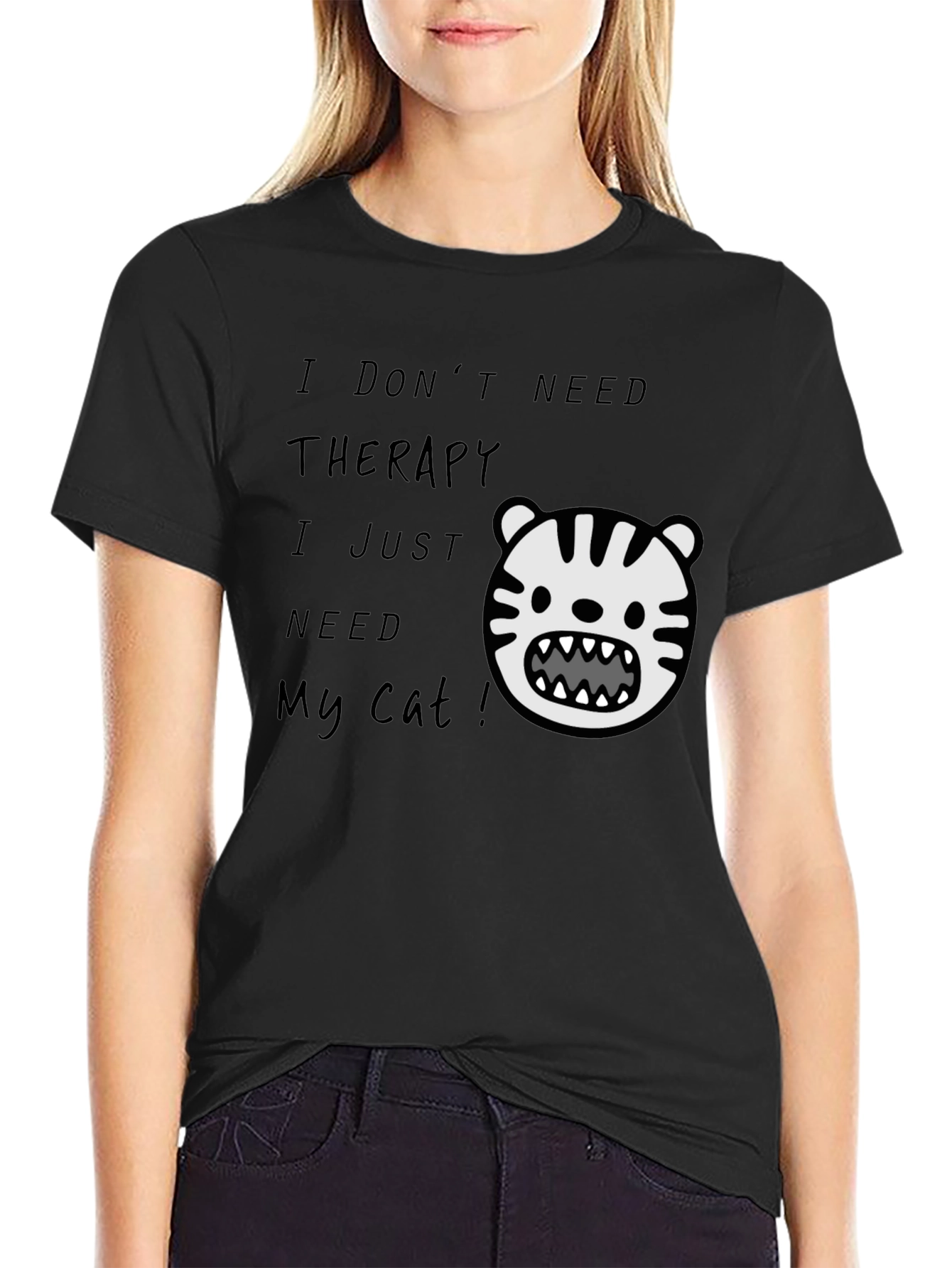 Therapy Cat T-Shirt - Unisex Cotton Tee