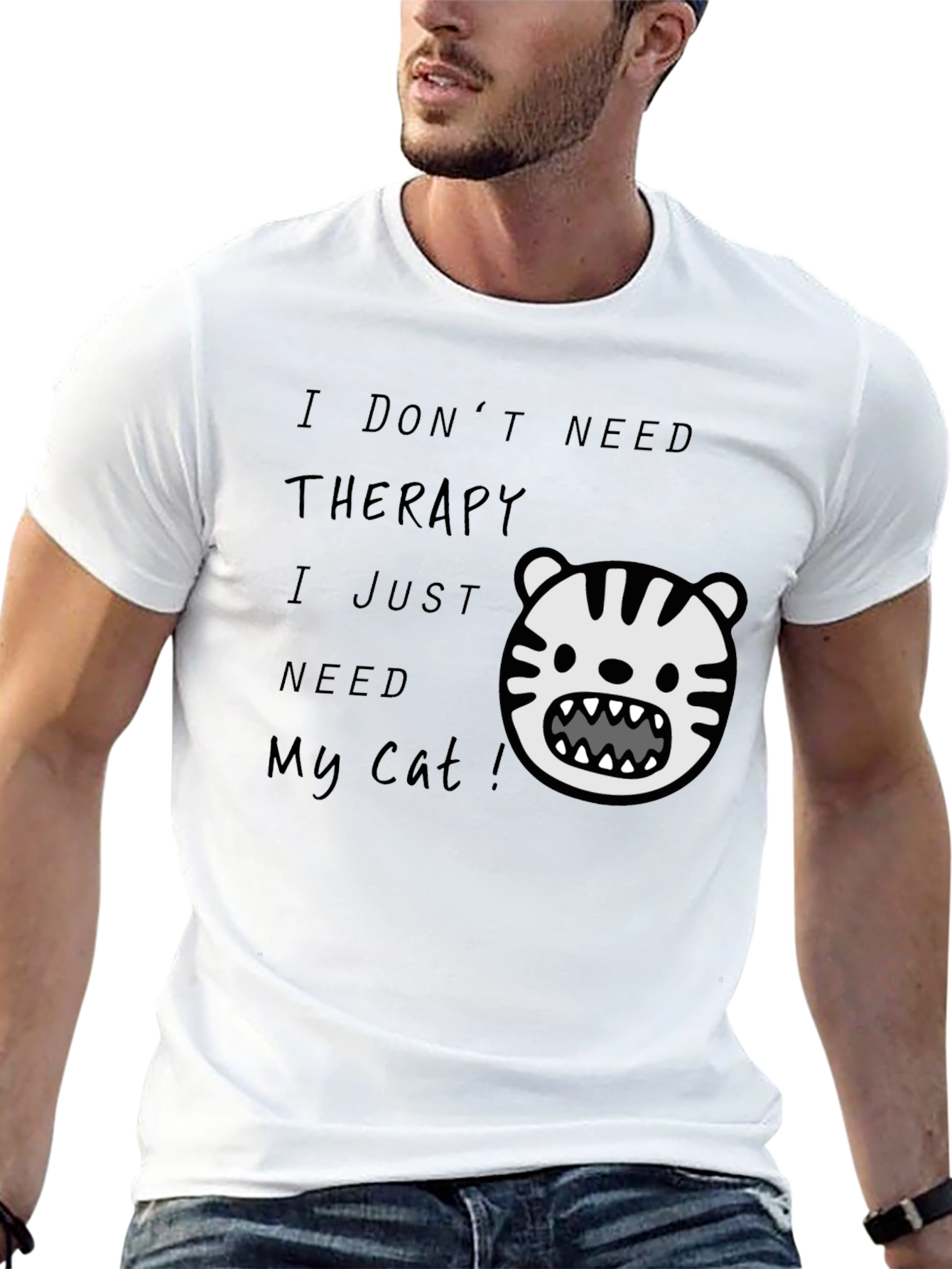 Therapy Cat T-Shirt - Unisex Cotton Tee