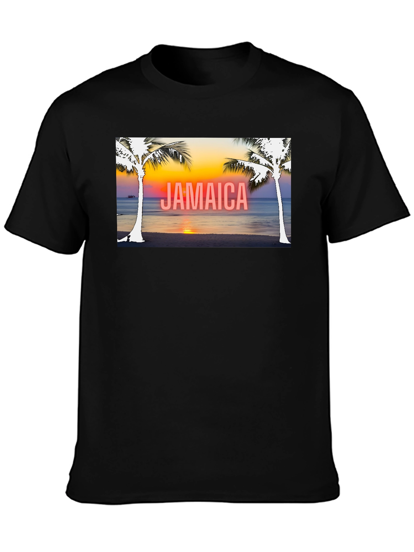 Jamaica Palm Sunset Graphic Tee