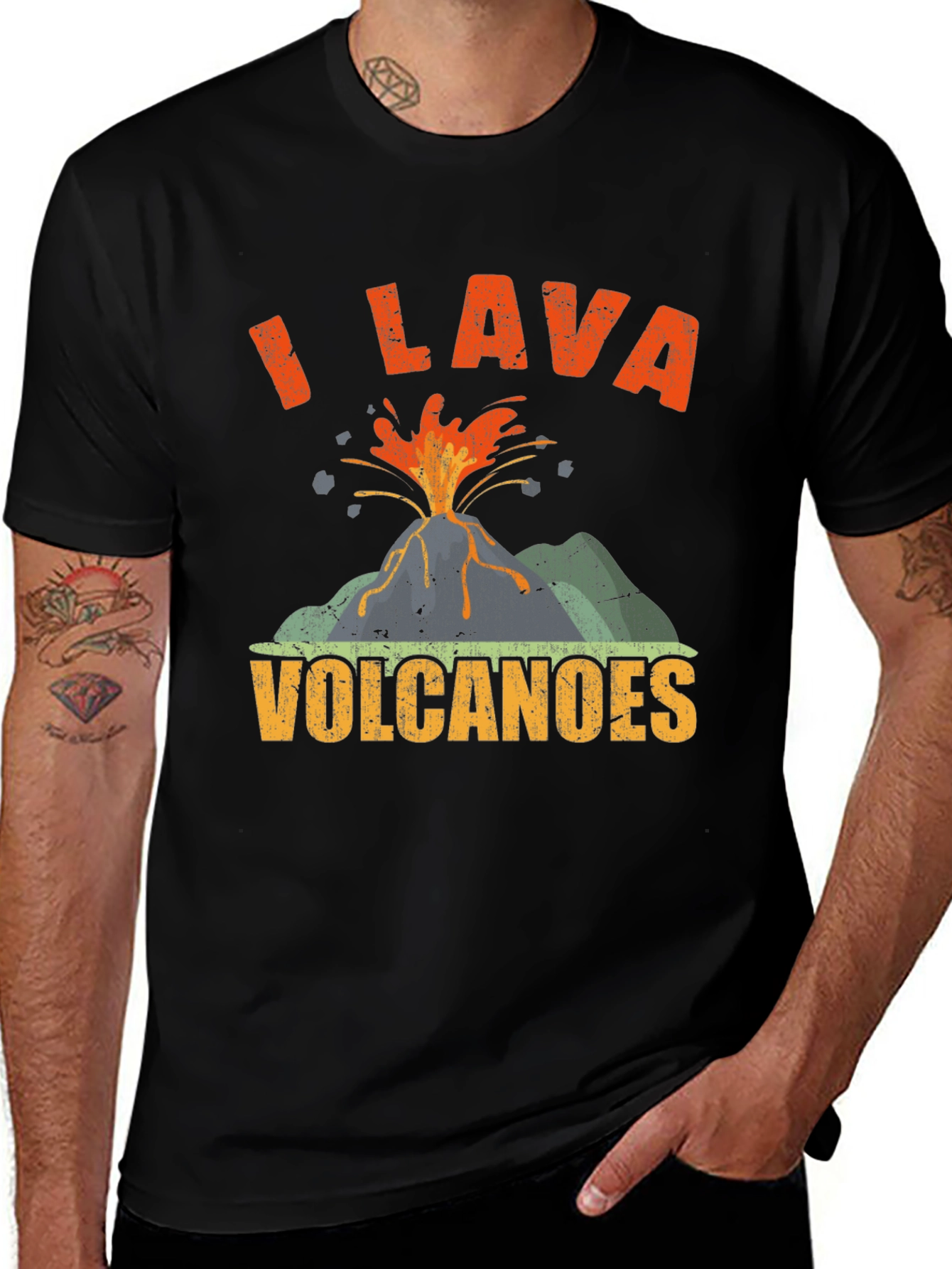 I Lava Volcanoes T-Shirt Funny Volcano Graphic Tee
