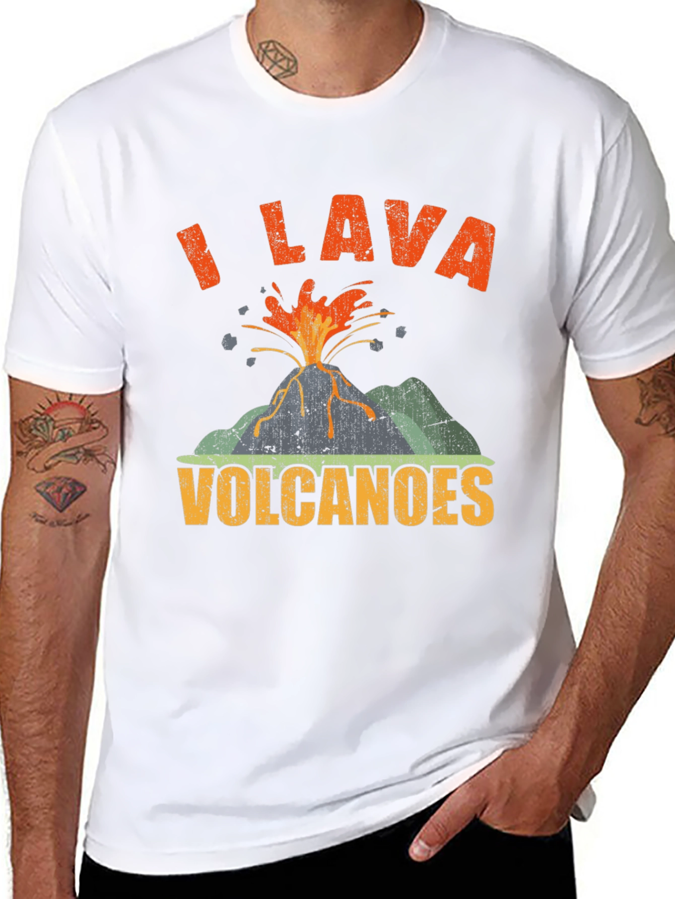 I Lava Volcanoes T-Shirt Funny Volcano Graphic Tee