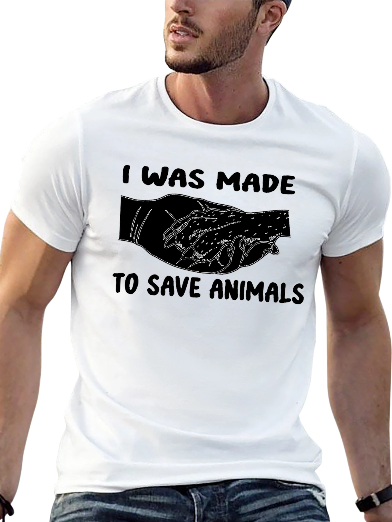 I Was Made To Save Animals Graphic Tee