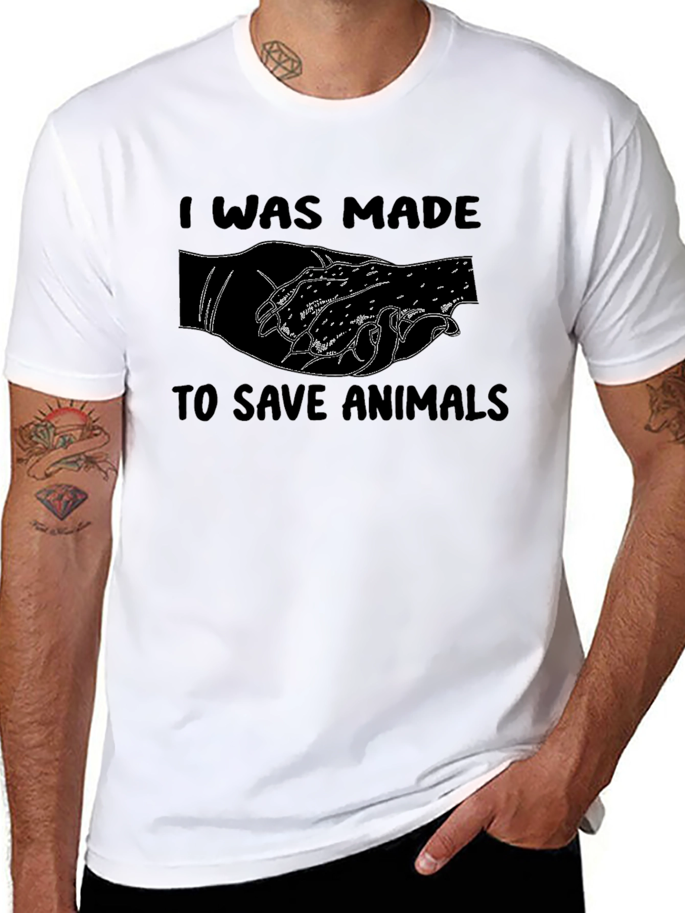 I Was Made To Save Animals Graphic Tee