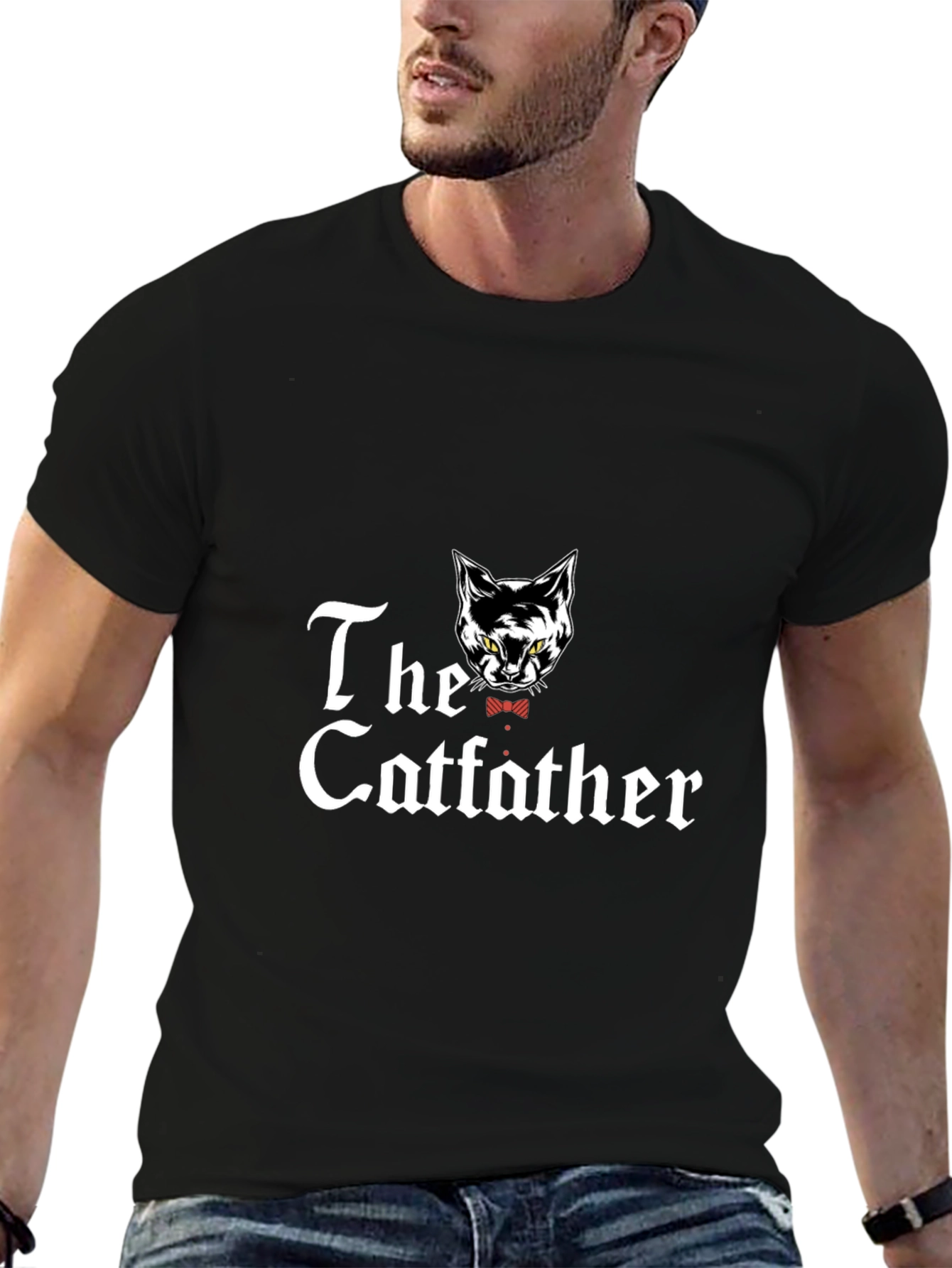 The Catfather T-Shirt -  Mens Black Tee