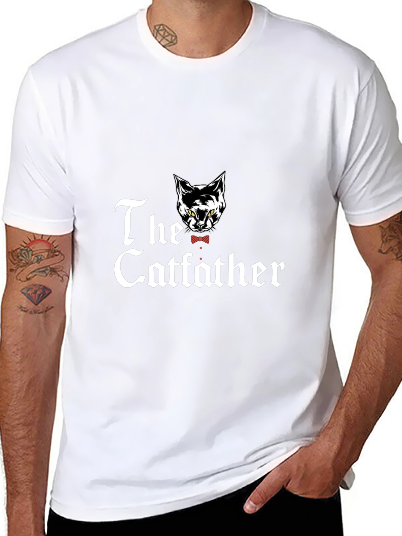 The Catfather T-Shirt -  Mens Black Tee