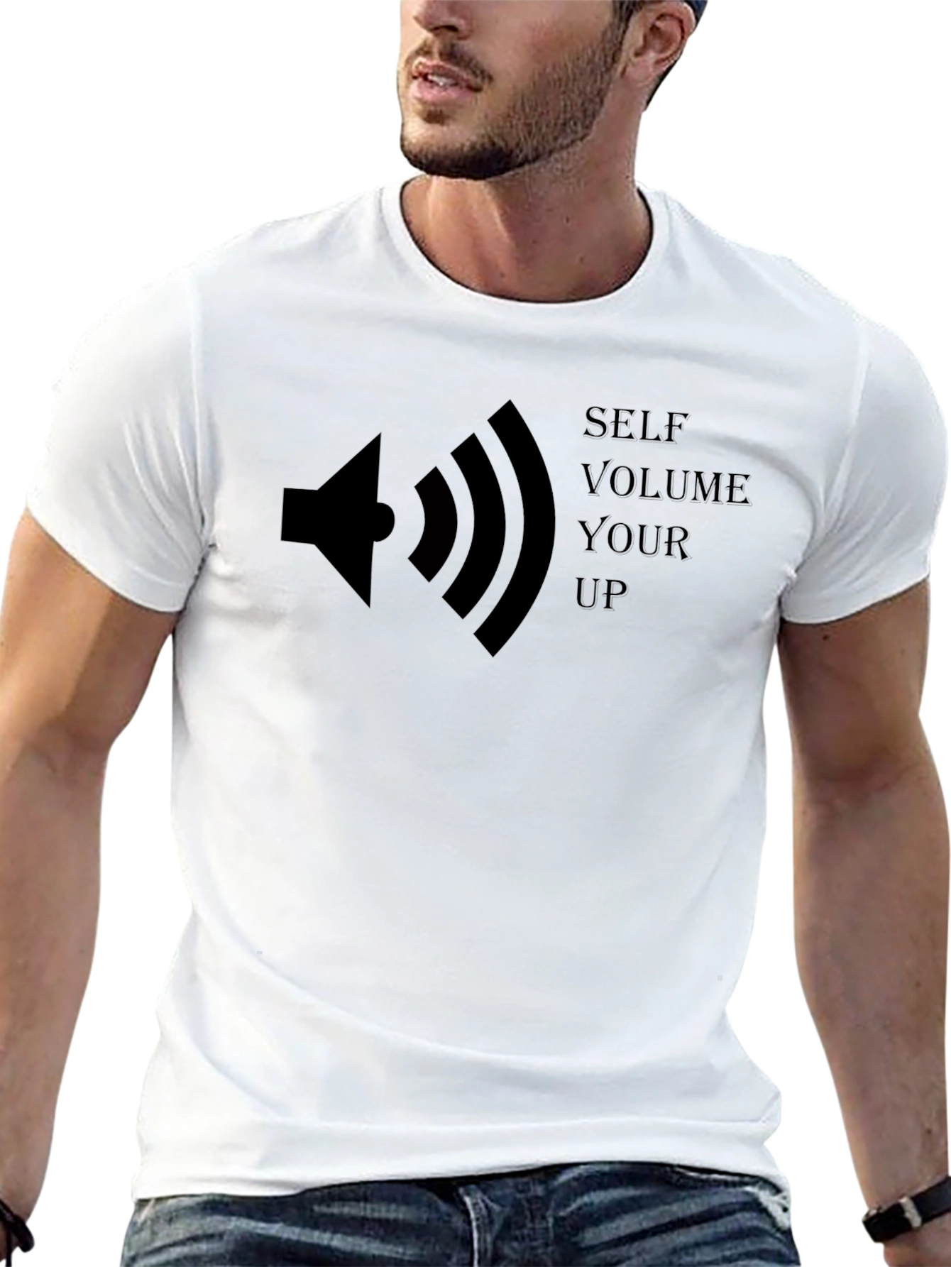 Self Volume Up Graphic Tee - Black T-Shirt