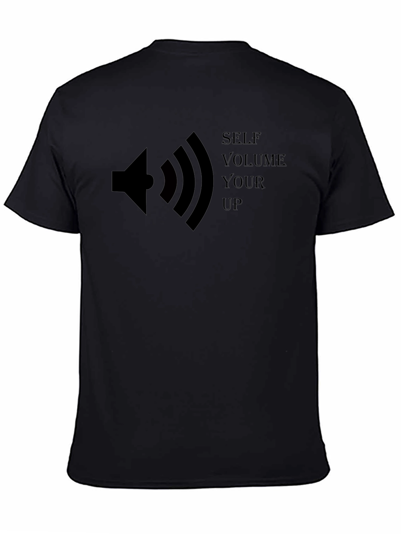 Self Volume Up Graphic Tee - Black T-Shirt