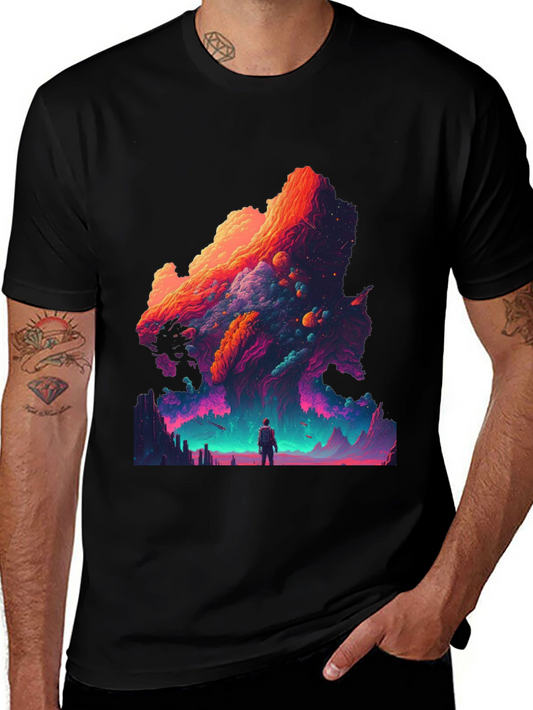 Cosmic Dreamscape Graphic Tee - Vivid Print