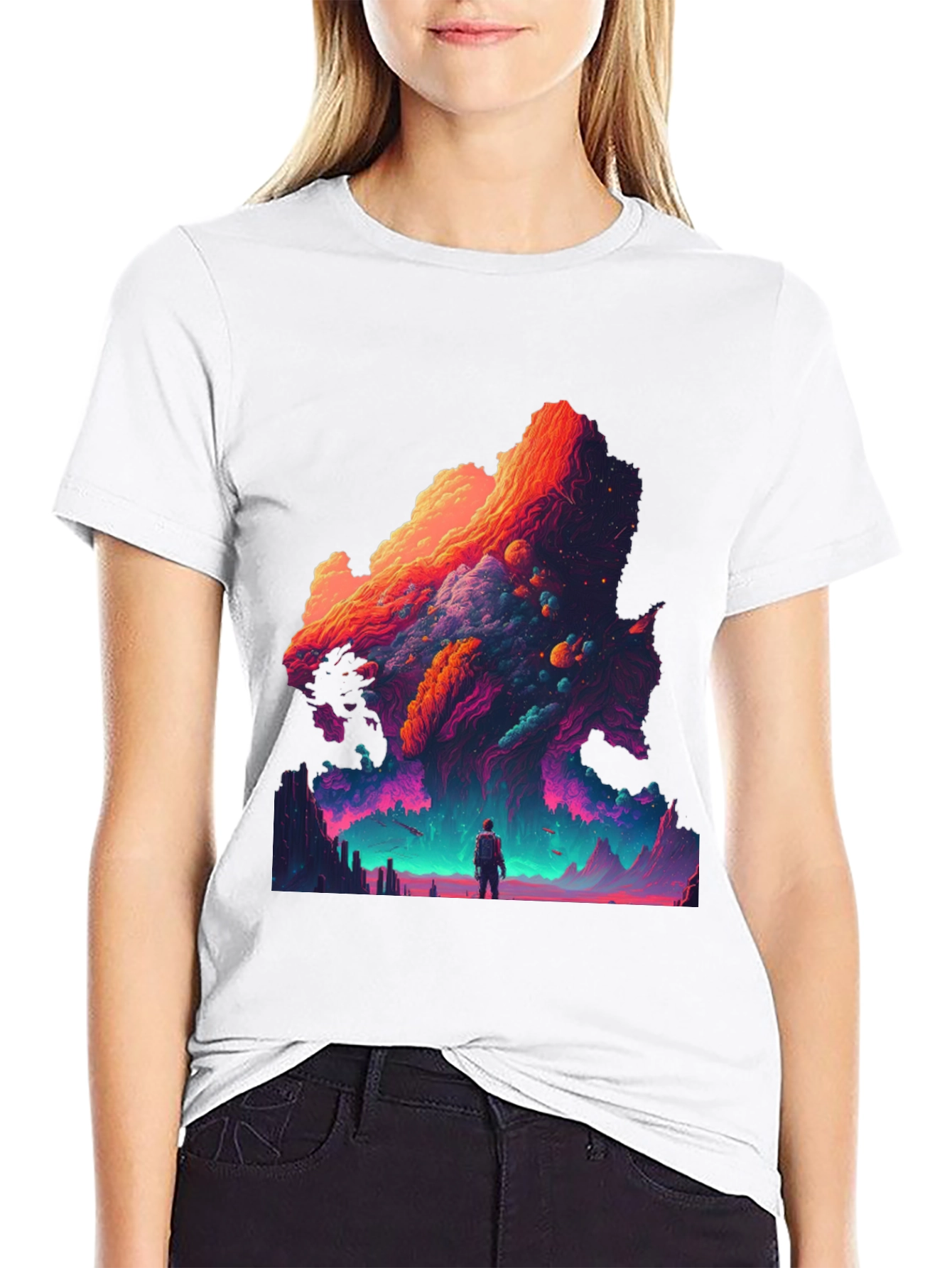 Cosmic Dreamscape Graphic Tee - Vivid Print