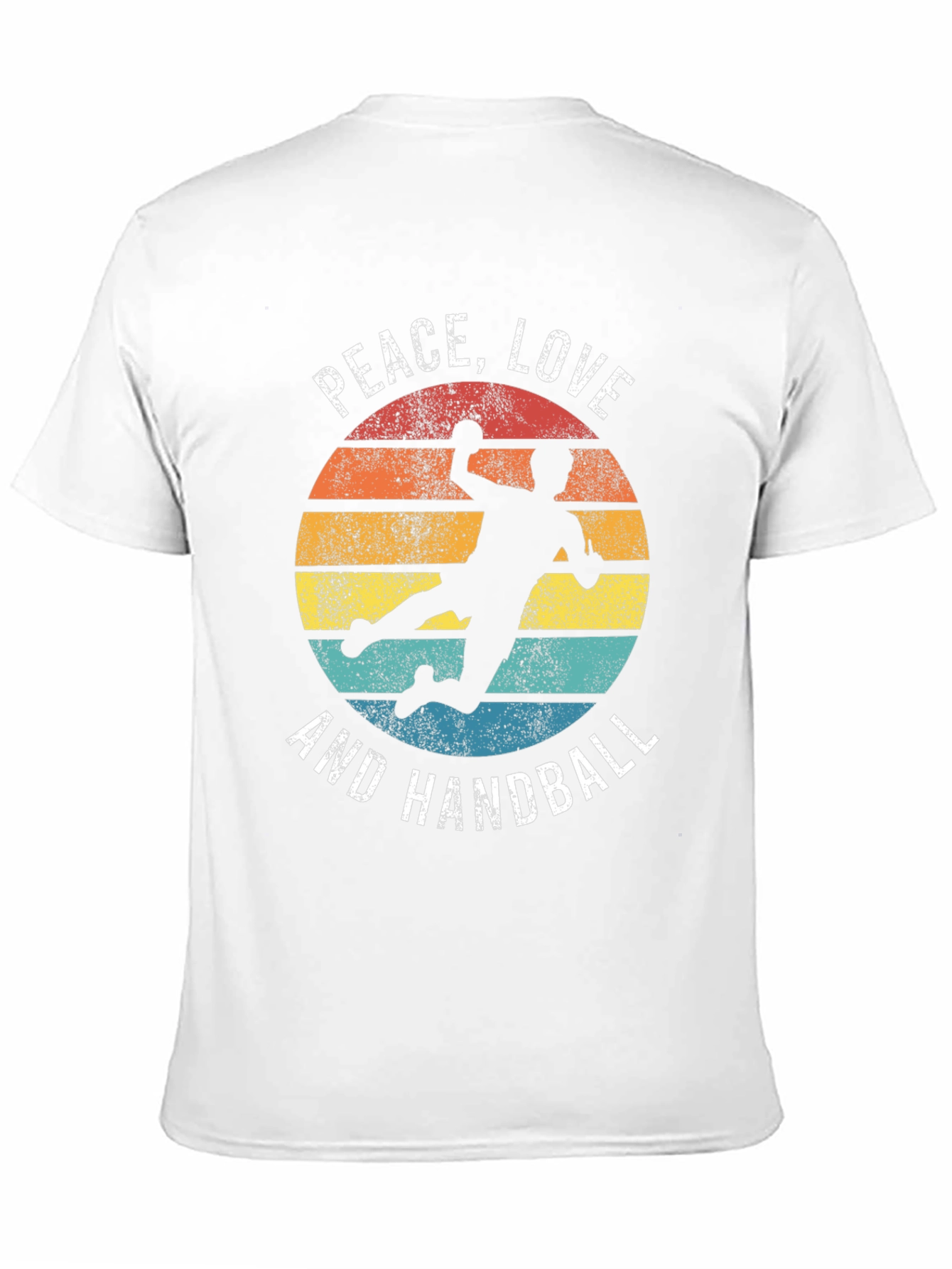 Peace Love Handball Retro Graphic T-Shirt