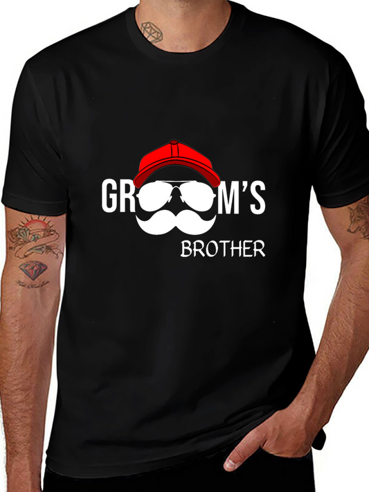 Grooms Brother T-Shirt: Funny Wedding Party Tee