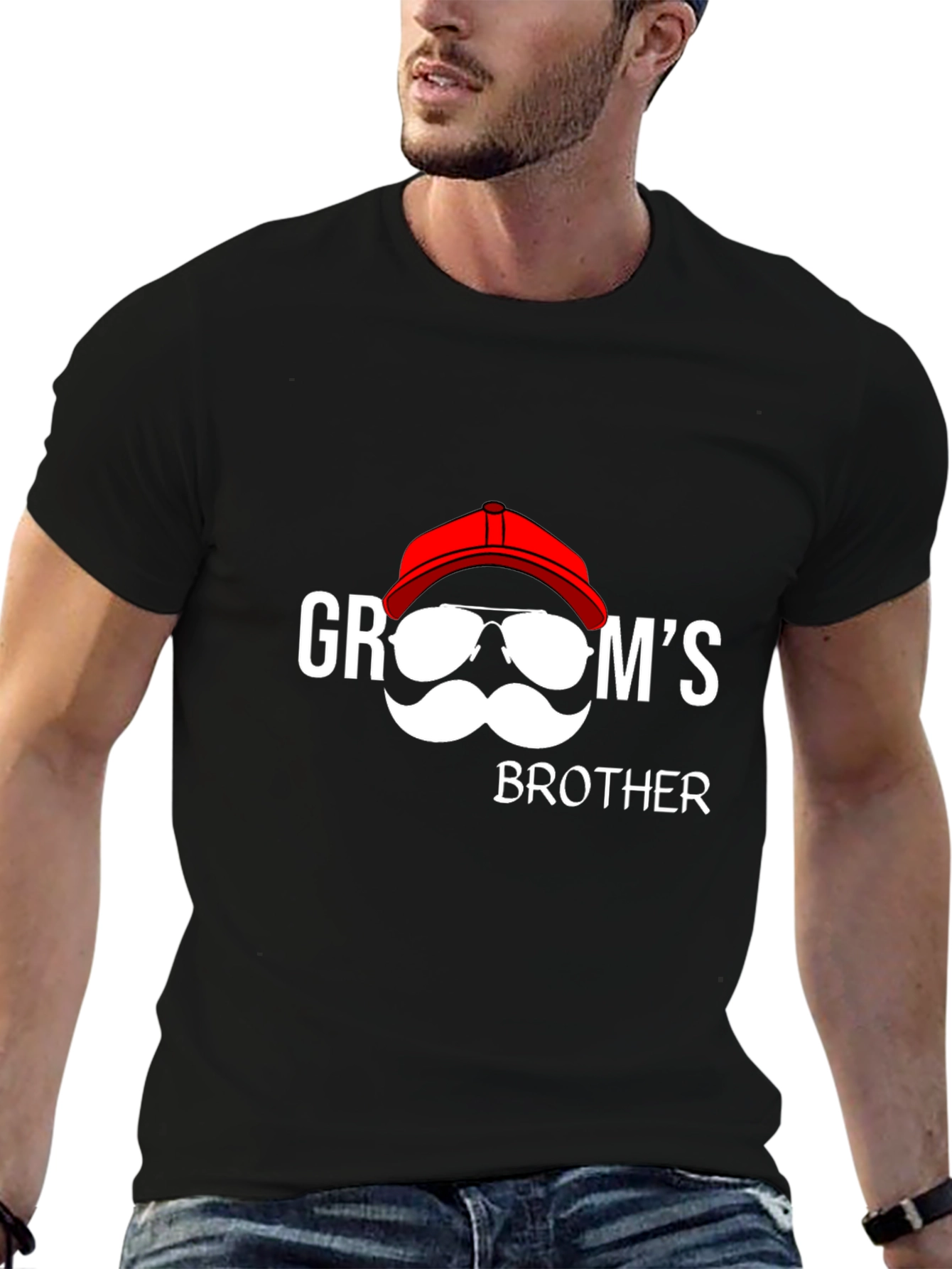 Grooms Brother T-Shirt: Funny Wedding Party Tee
