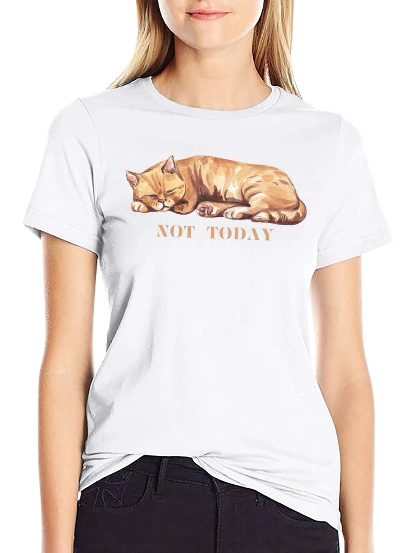 Not Today Cat Graphic T-Shirt - Unisex Cotton Tee