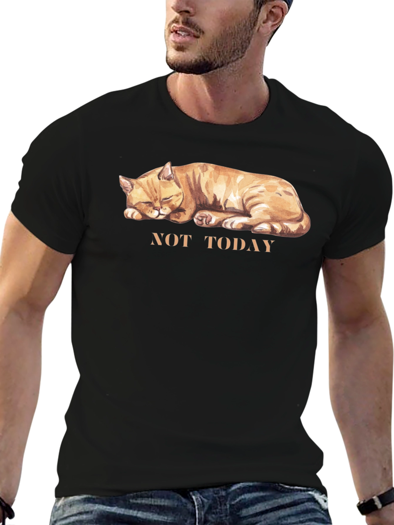 Not Today Cat Graphic T-Shirt - Unisex Cotton Tee