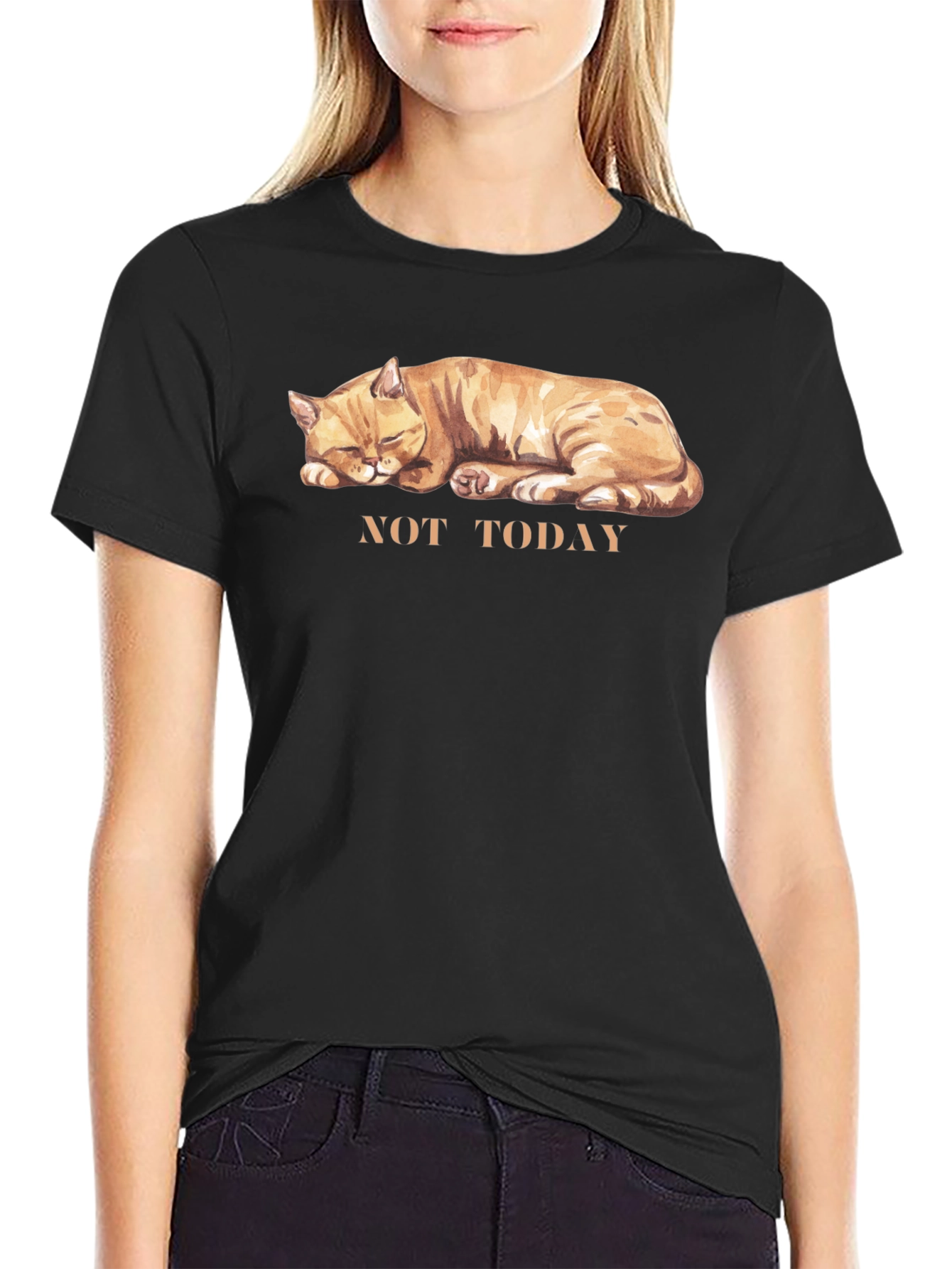 Not Today Cat Graphic T-Shirt - Unisex Cotton Tee