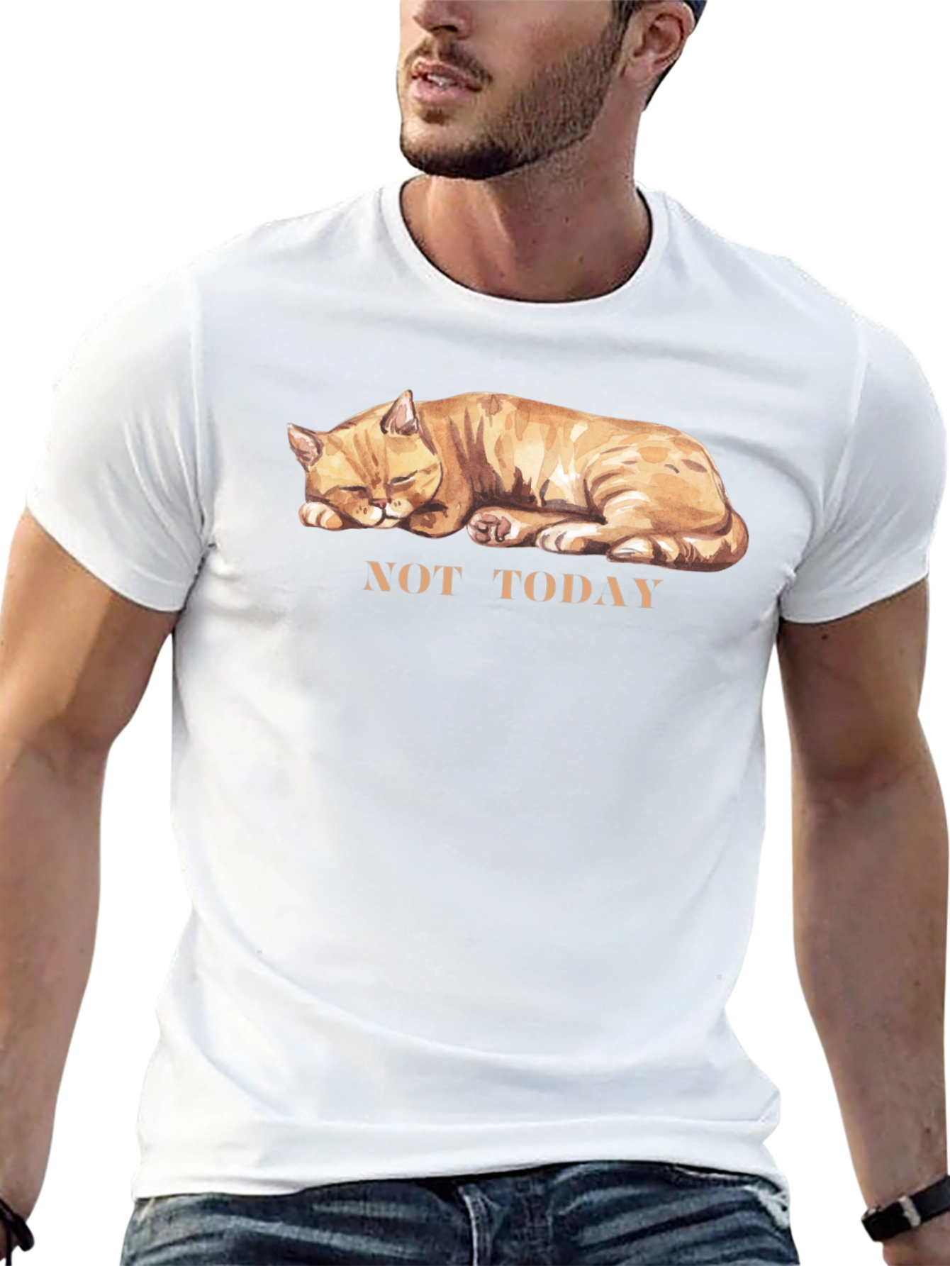 Not Today Cat Graphic T-Shirt - Unisex Cotton Tee
