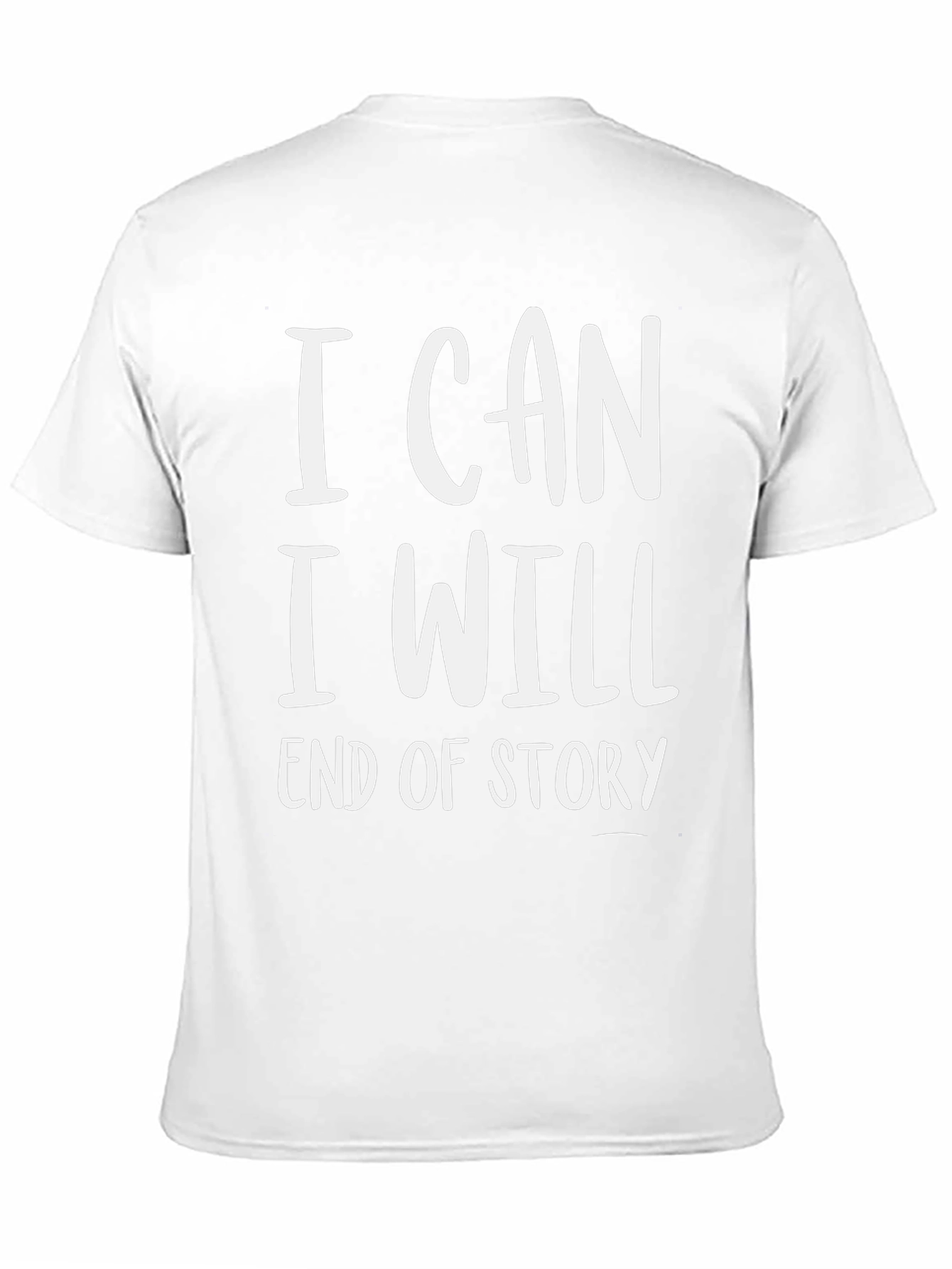 I Can I Will T-Shirt Black Cotton Motivational Slogan