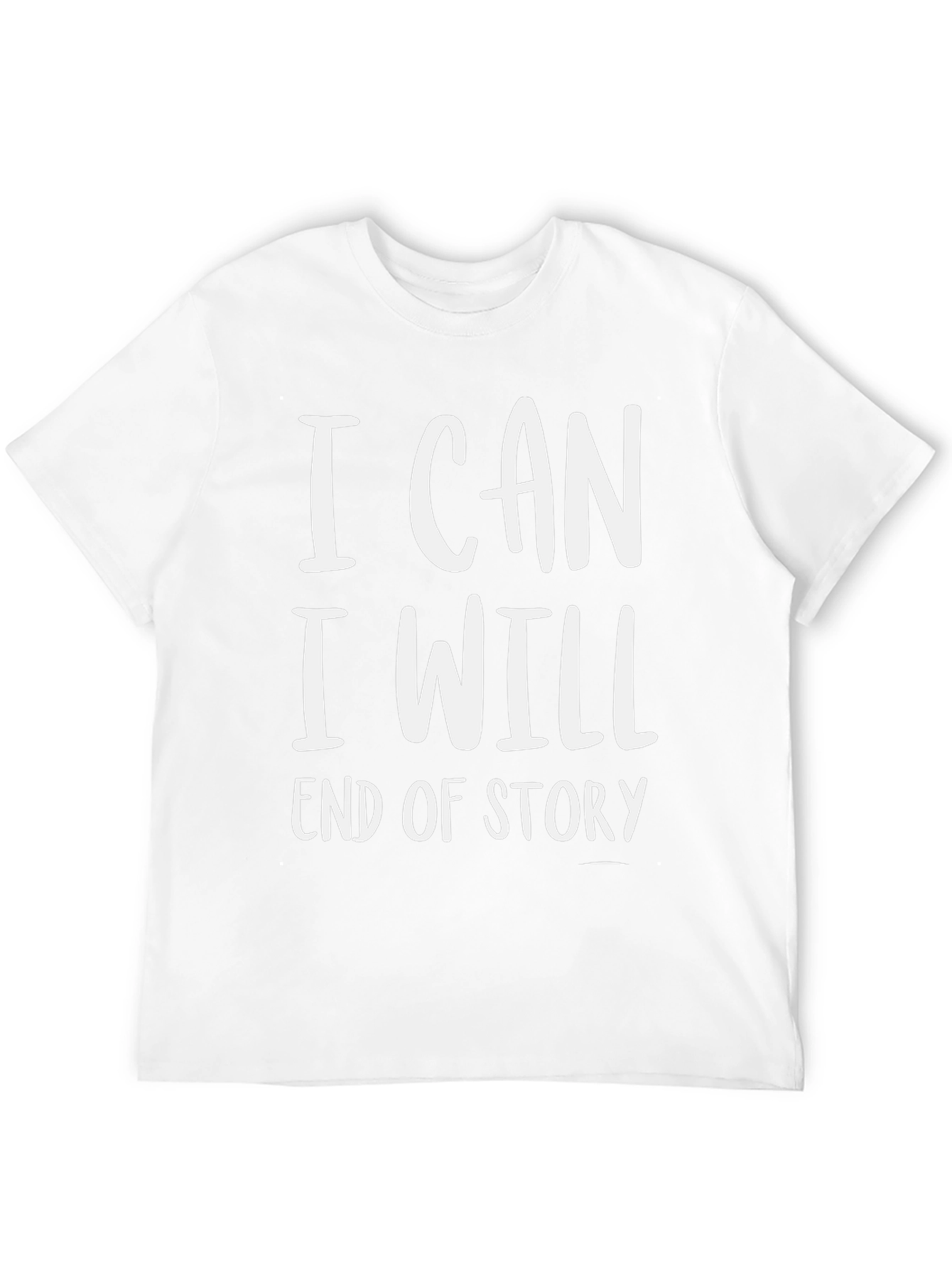 I Can I Will T-Shirt Black Cotton Motivational Slogan